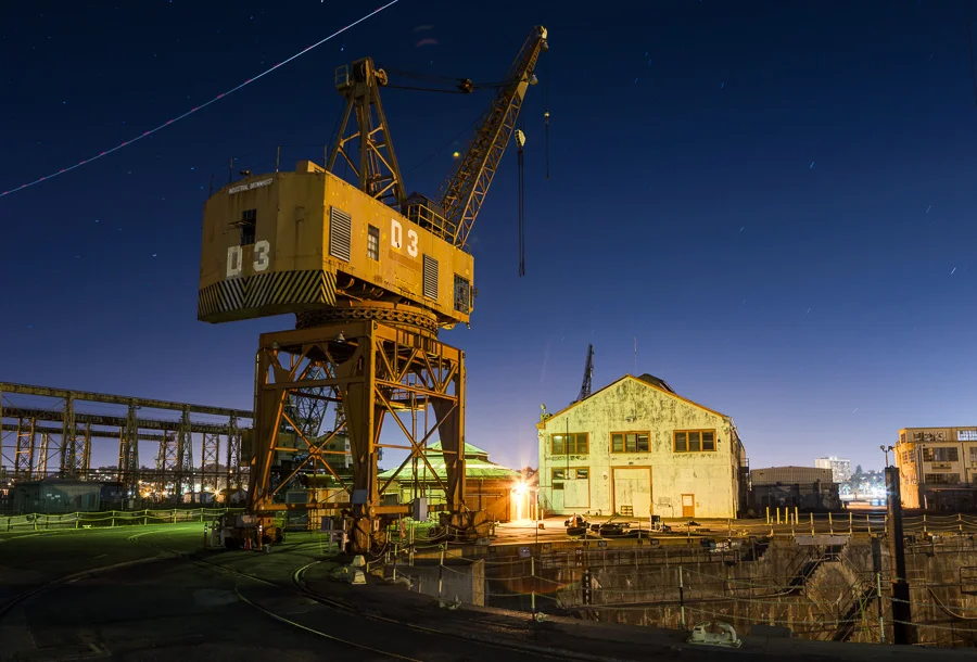 Mare Island crane D3 and dry dock