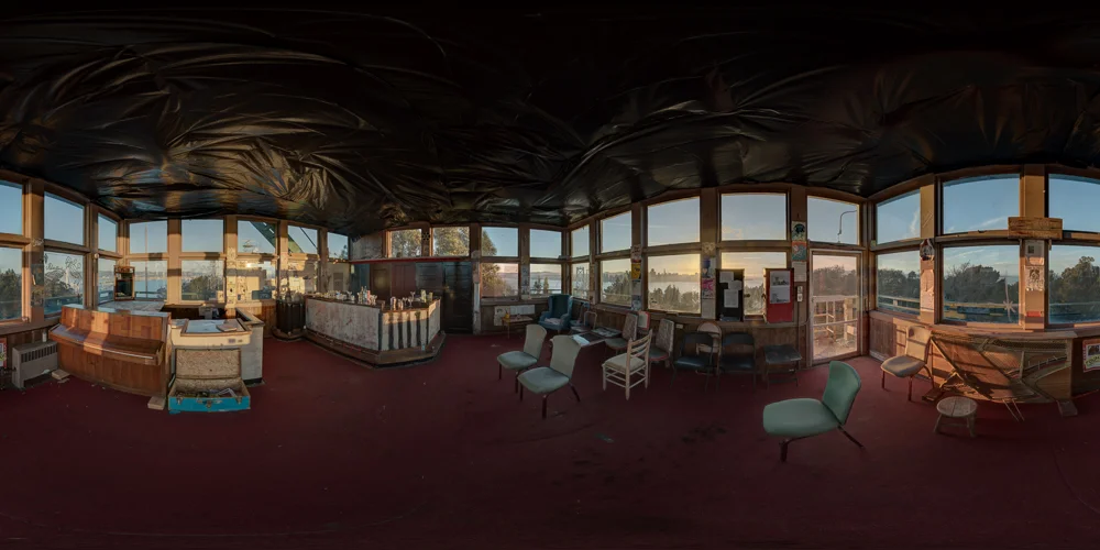 A 360 panorama of The Signal Room on San Francisco's Yerba Buena Island