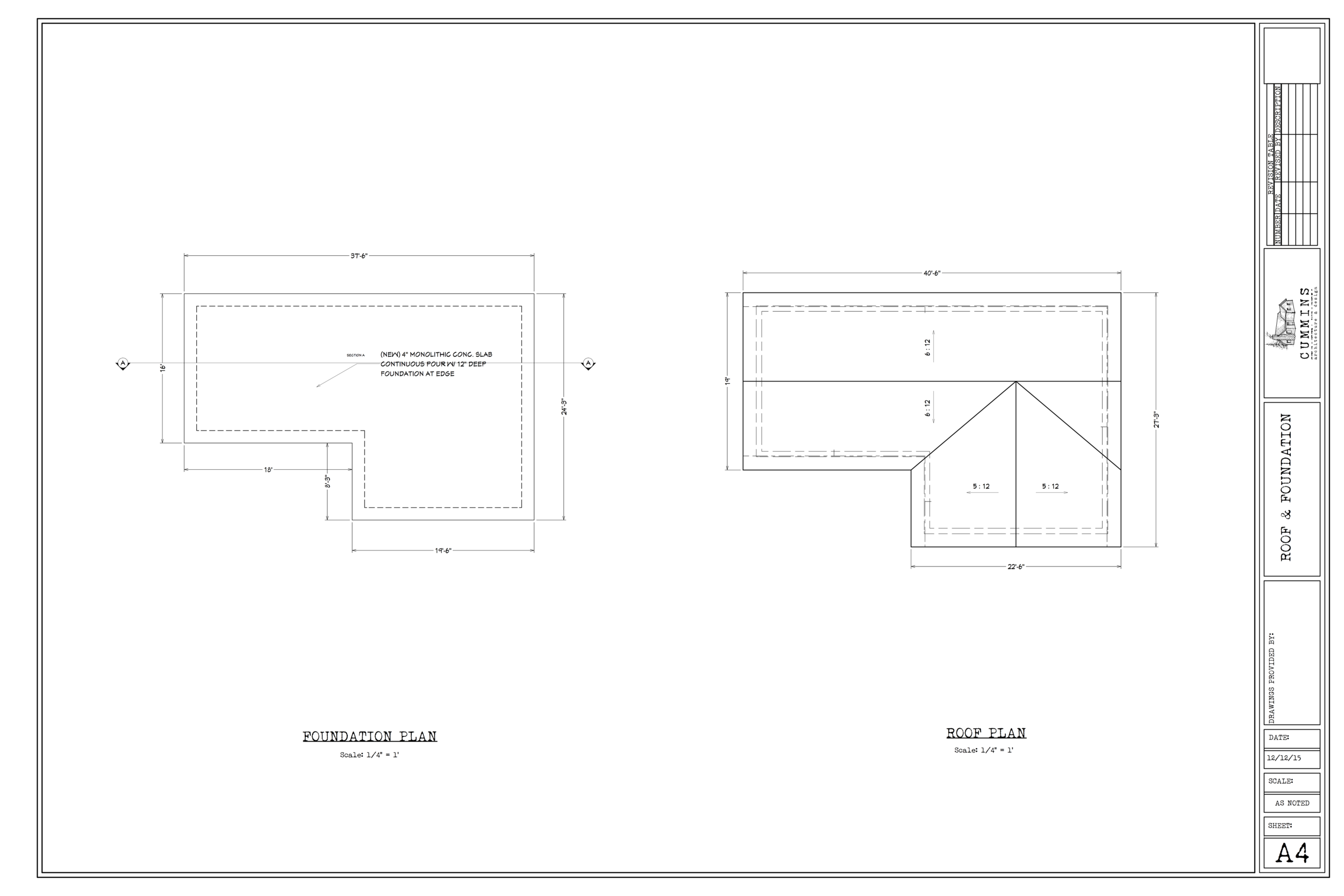 ROOF & FOUNDATION PLANS