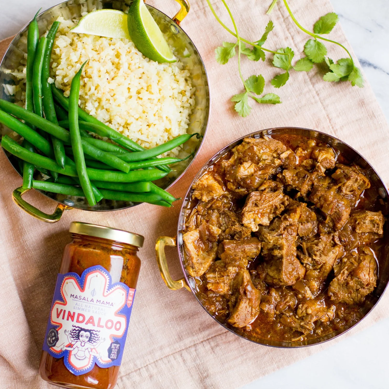 Instant Pot Pork Vindaloo with Cauliflower rice — All Natural Sauces
