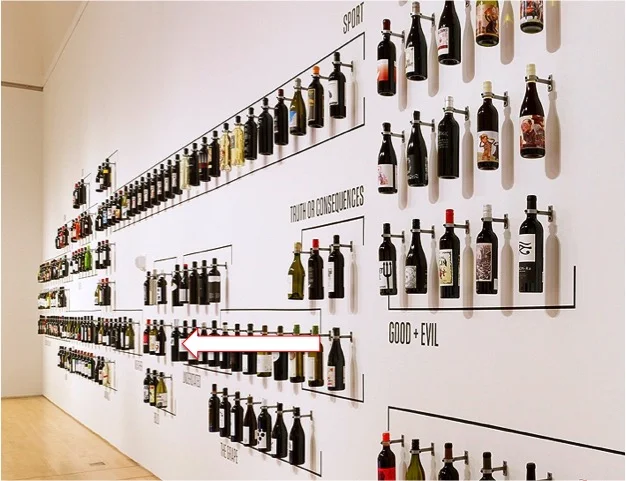 Inkwell bottle displayed in the San Francisco Museum of Modern Art: How Wine Became Modern exhibition