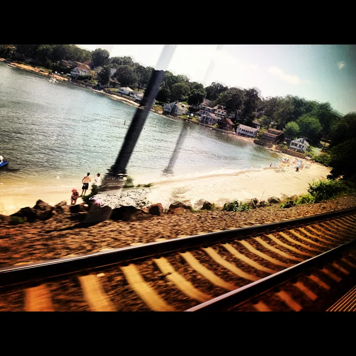Tracks along the coast