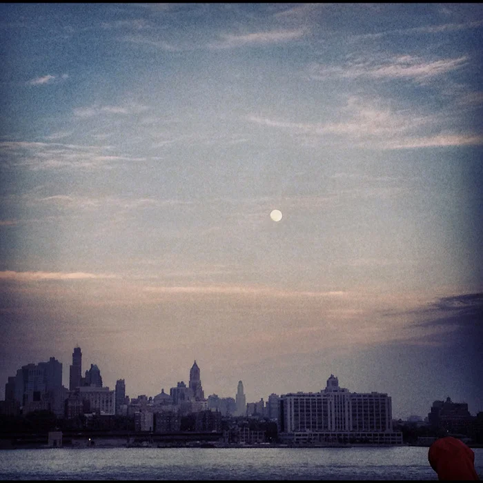 Moon from Staten Island Ferry