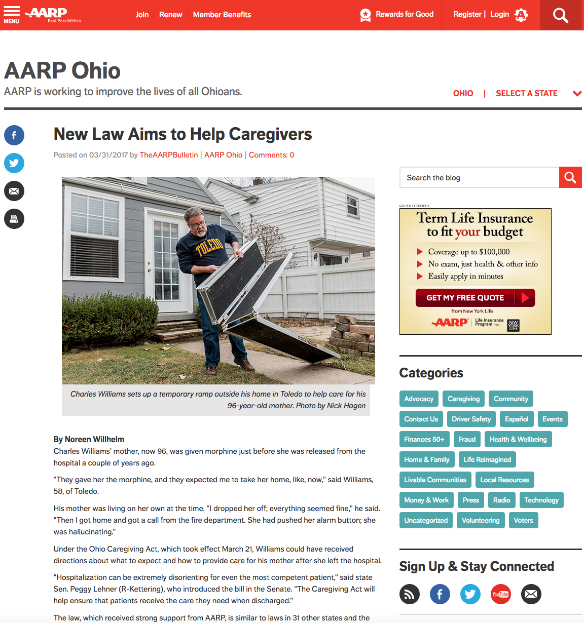 AARP Bulletin, online, 2017