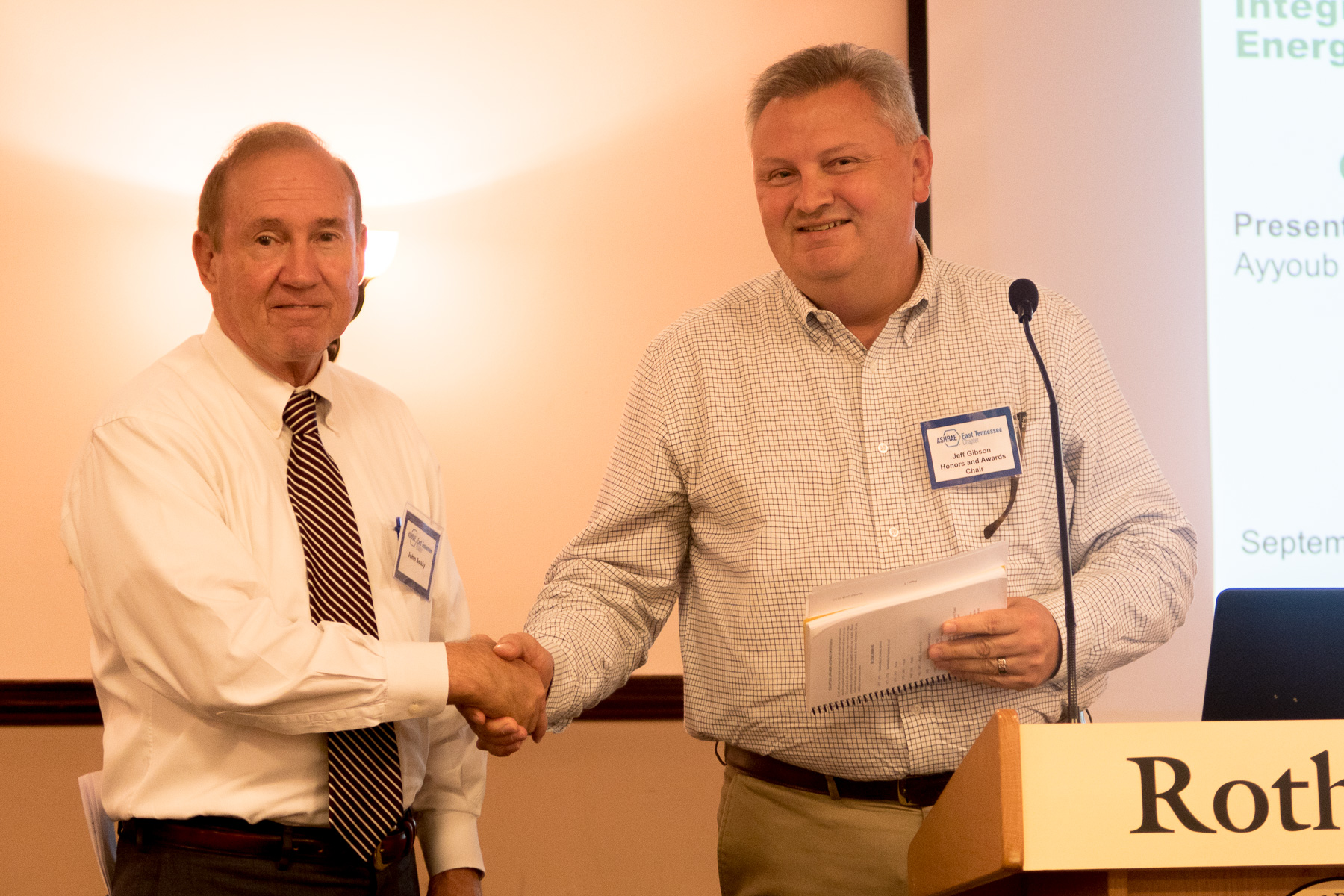  John Sealy, recognized for Regional Award of Merit by Jeff Gibson, Honors and Awards Chair 