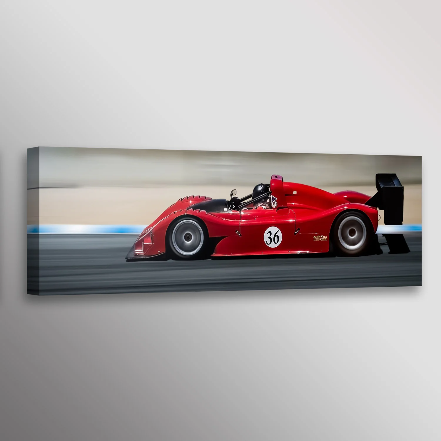 Red Ferrari F333SP Racecar Photo Car Automotive Wall Art Canvas Print