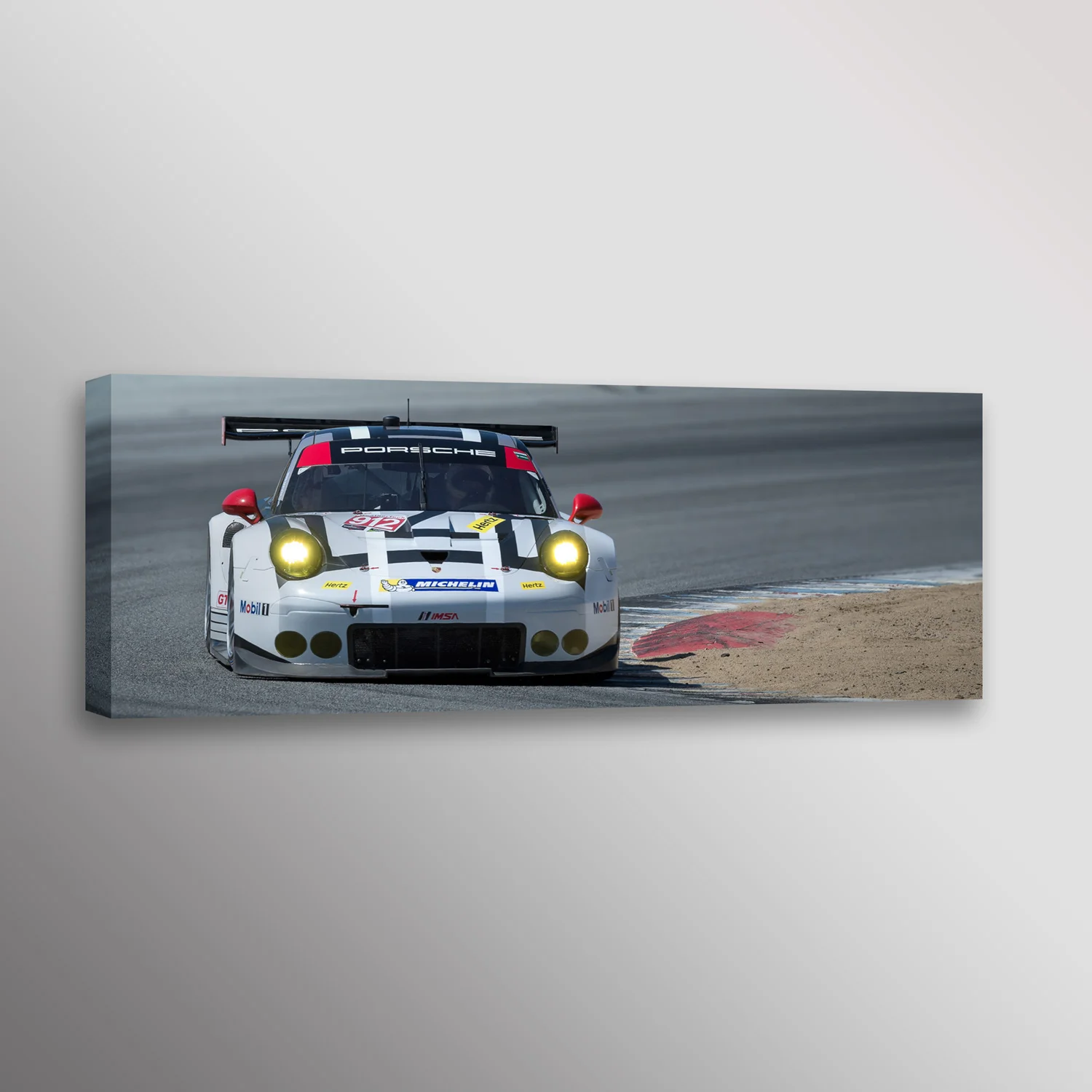 Porsche 911 RSR GTLM IMSA Racecar Automotive Car Photo Wall Art Canvas Print