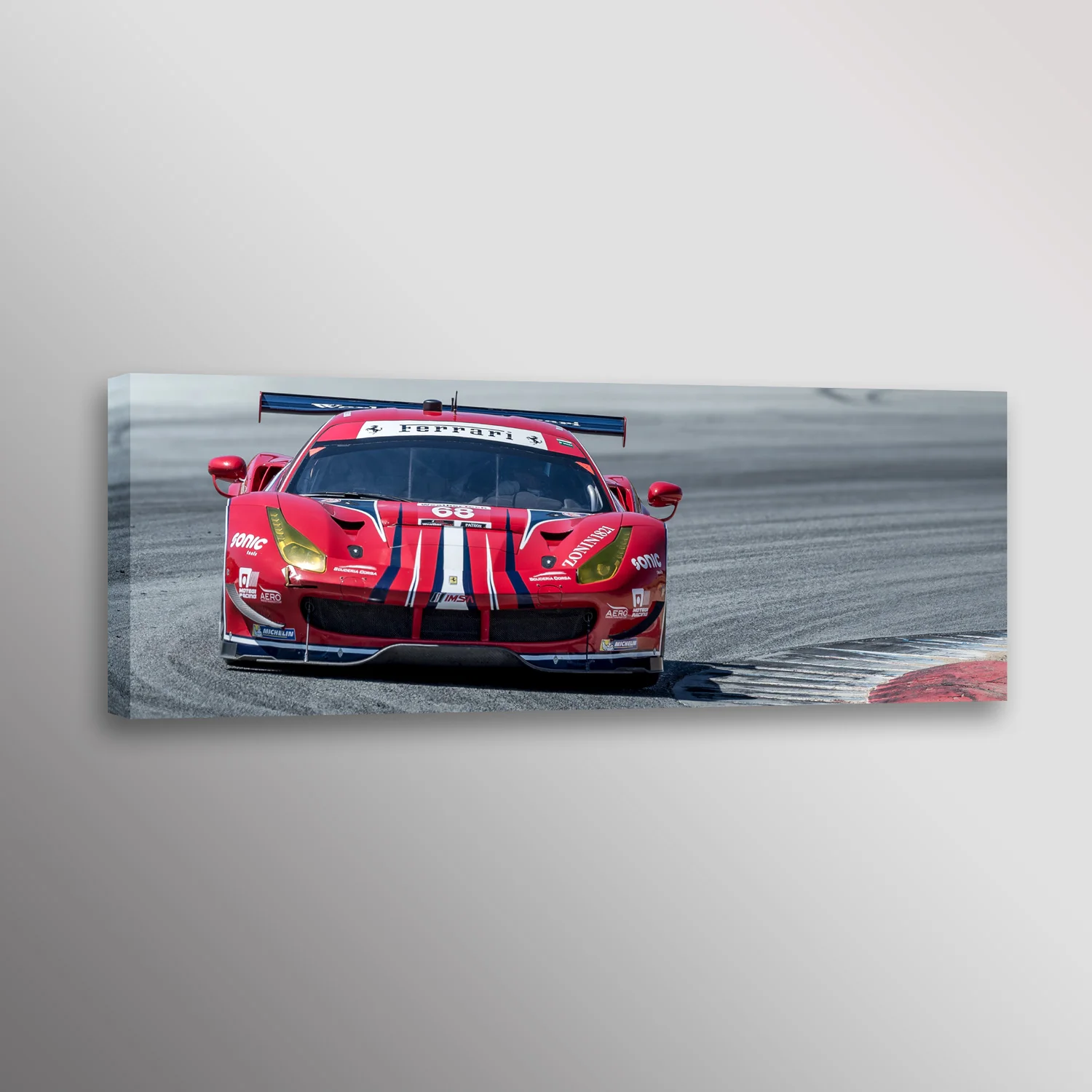 Ferrari 488GTB IMSA Racecar Car Photo Automotive Wall Art Canvas Print