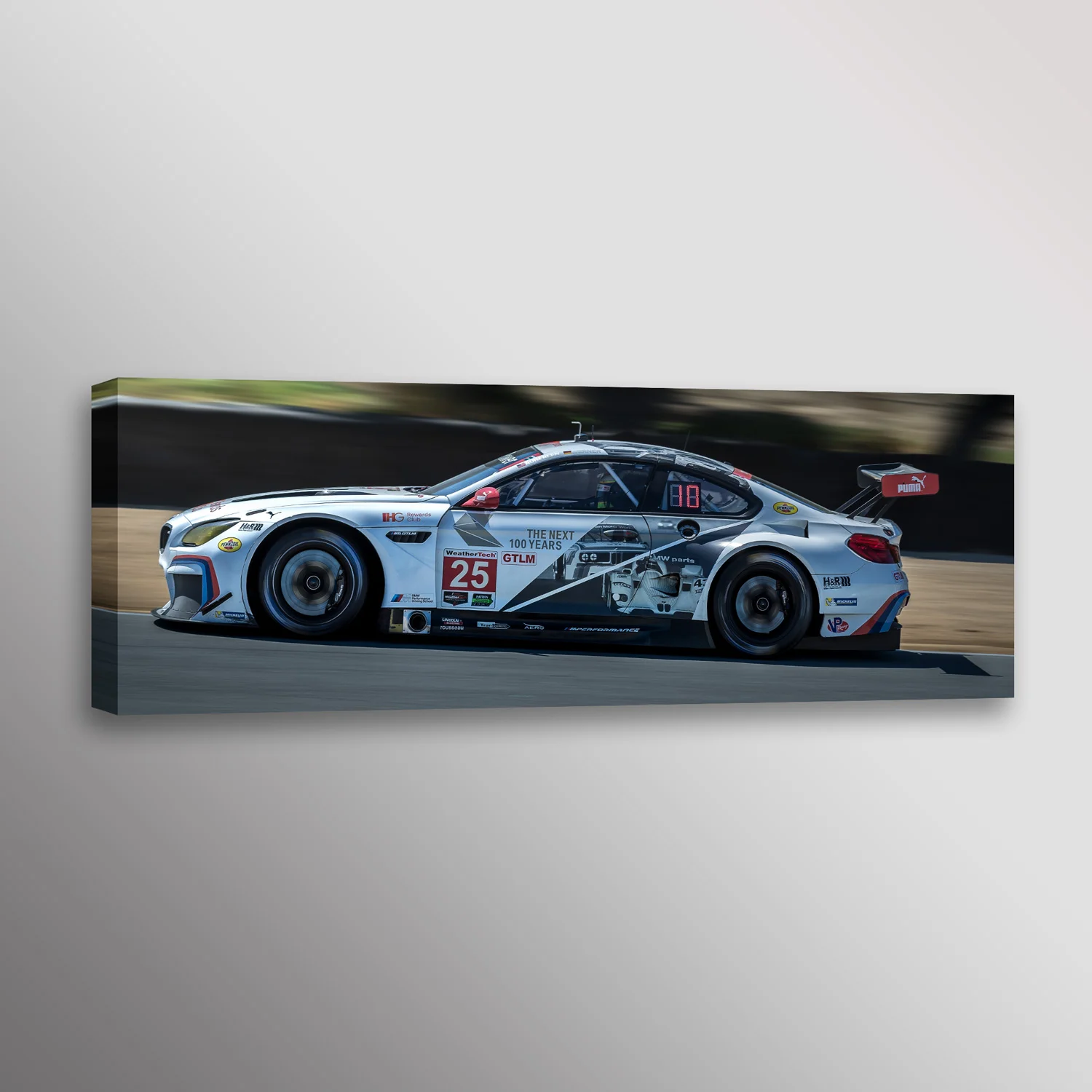 BMW M6 GTLM IMSA Racecar Automotive Car Photo Wall Art Canvas Print