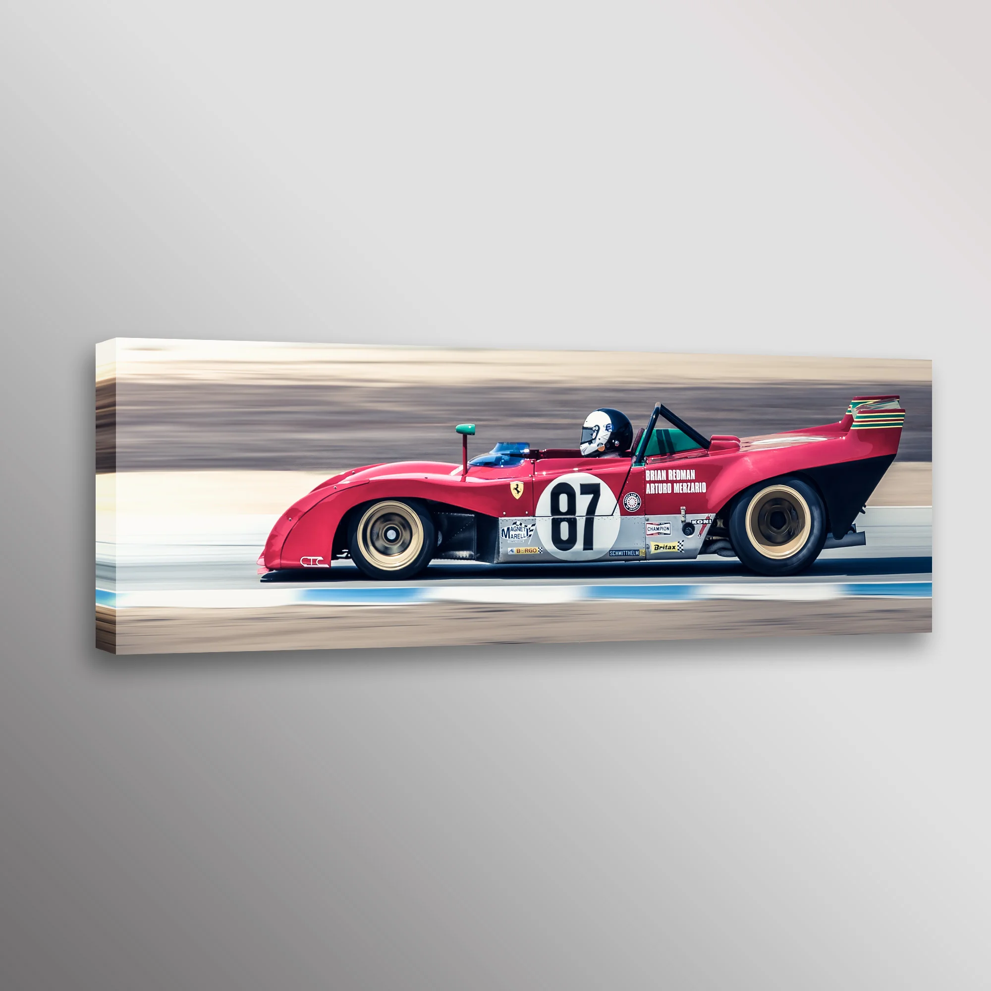 1972 Ferrari 312 PB Racecar Photo Car Automotive Wall Art Canvas Print