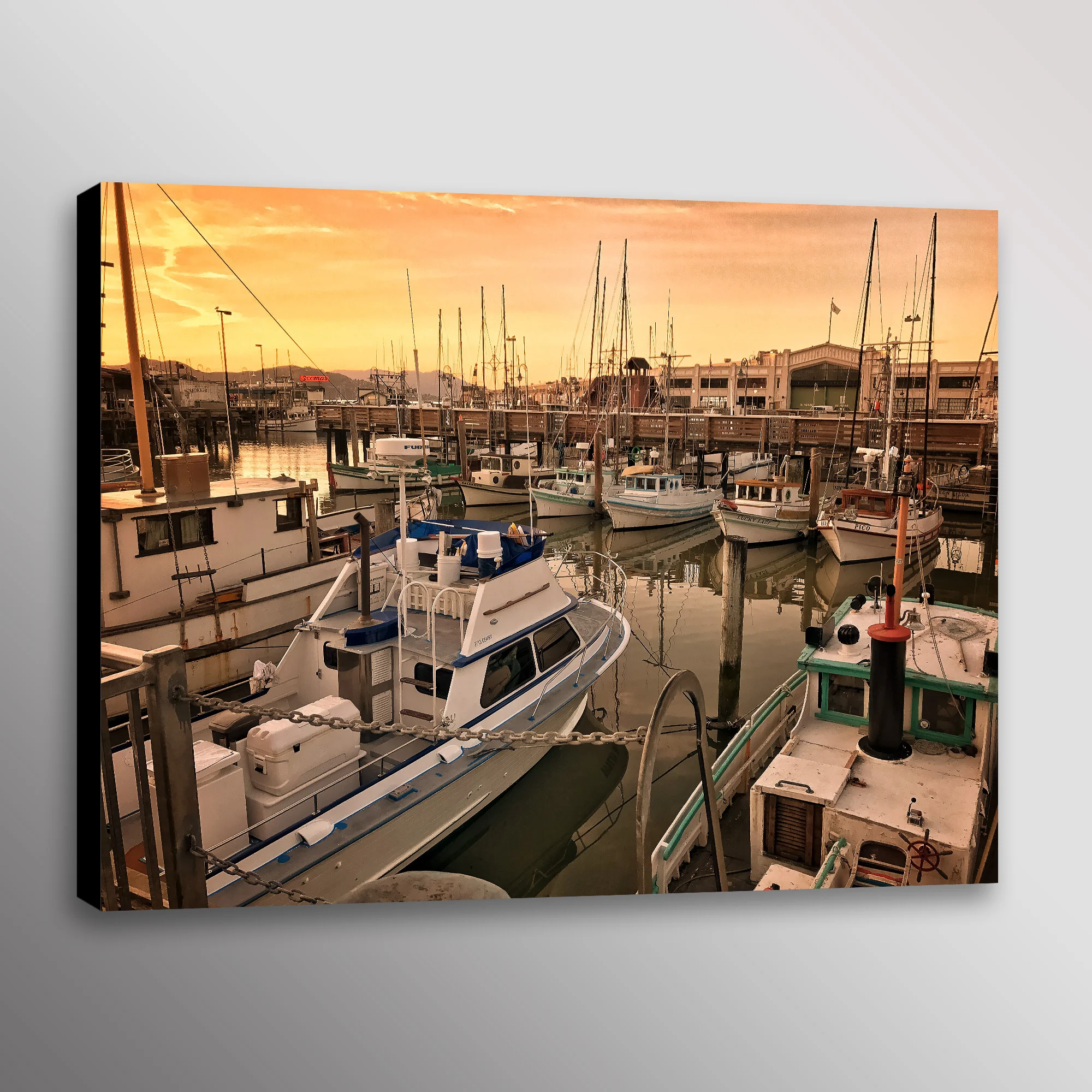San Francisco Harbor Fishing Boats Wall Art