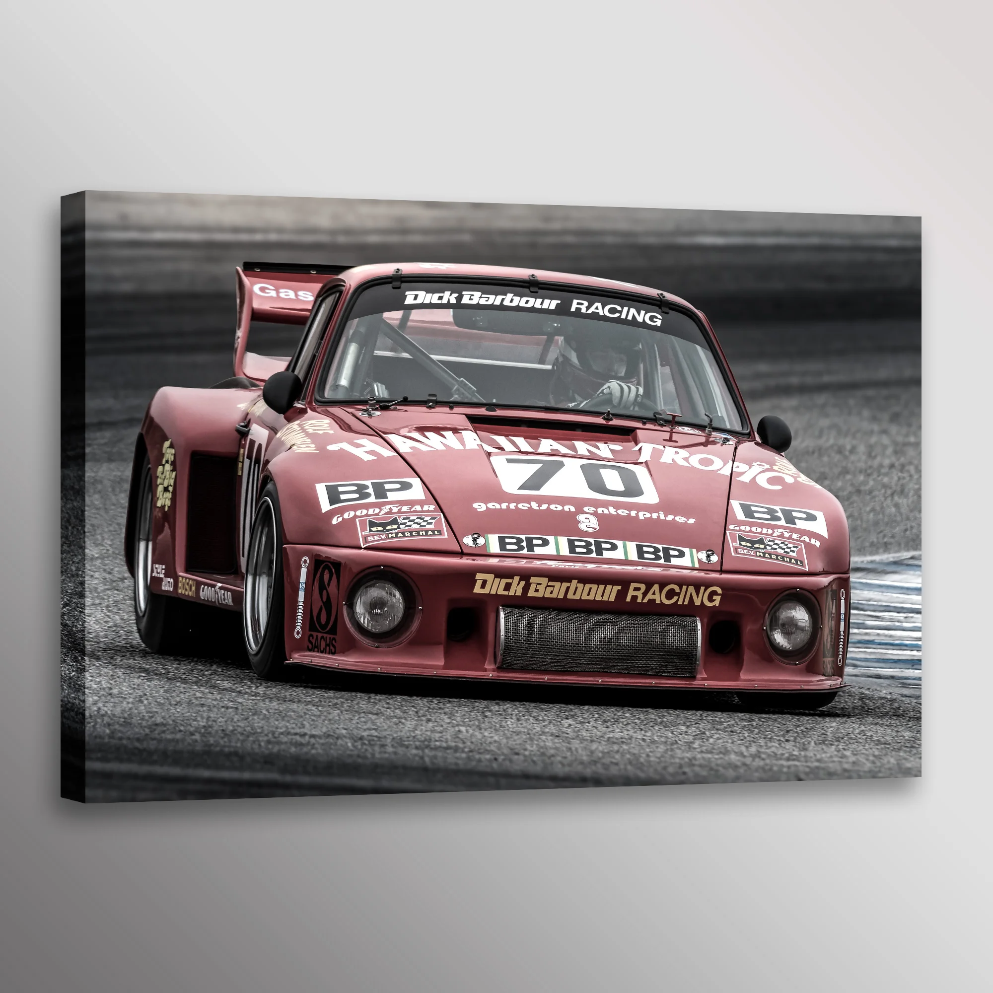 Classic Porsche 935 #70 Racing Car Photo Automotive Wall Art Canvas Print