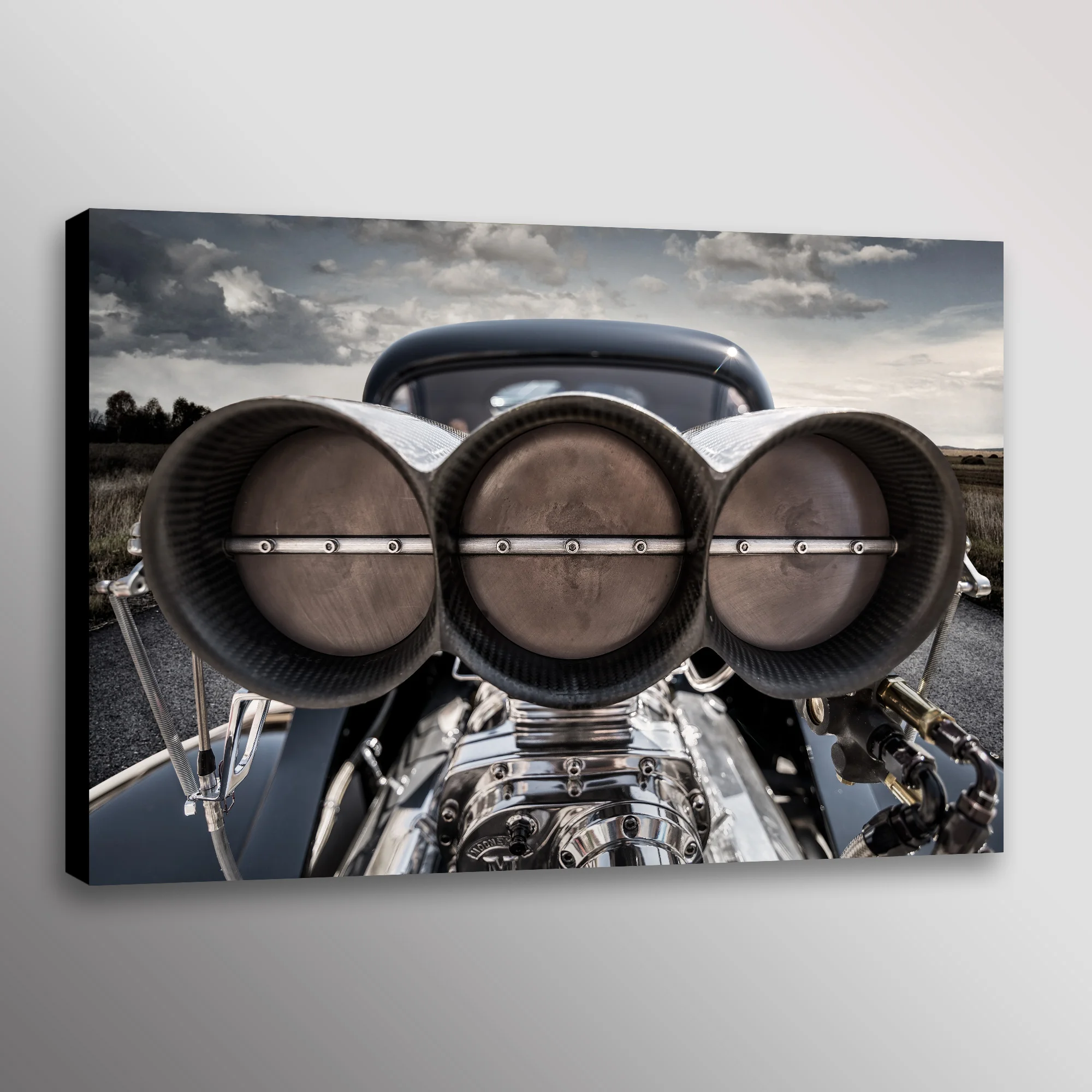 Street Rod Blower Car Photo Wall Art Canvas Print