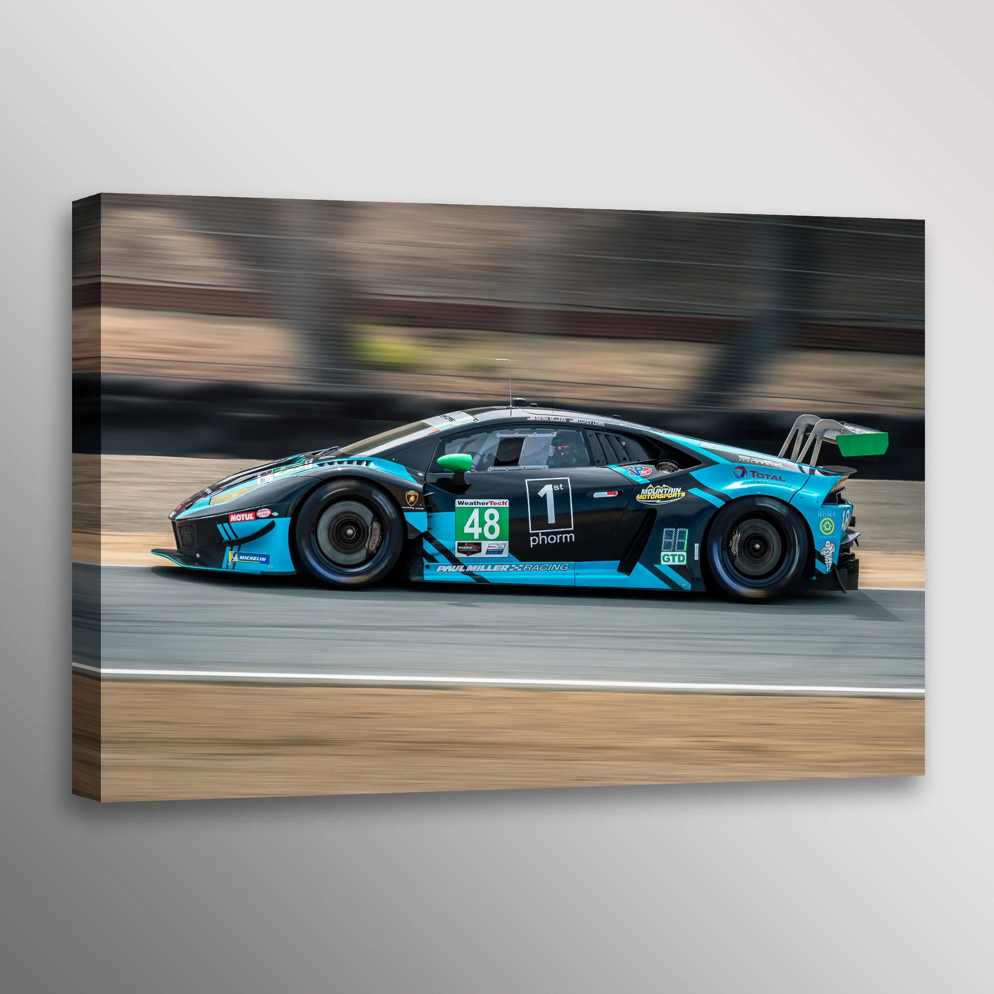 Lamborghini Huracan IMSA Racecar Print Automotive Car Photo Wall Art