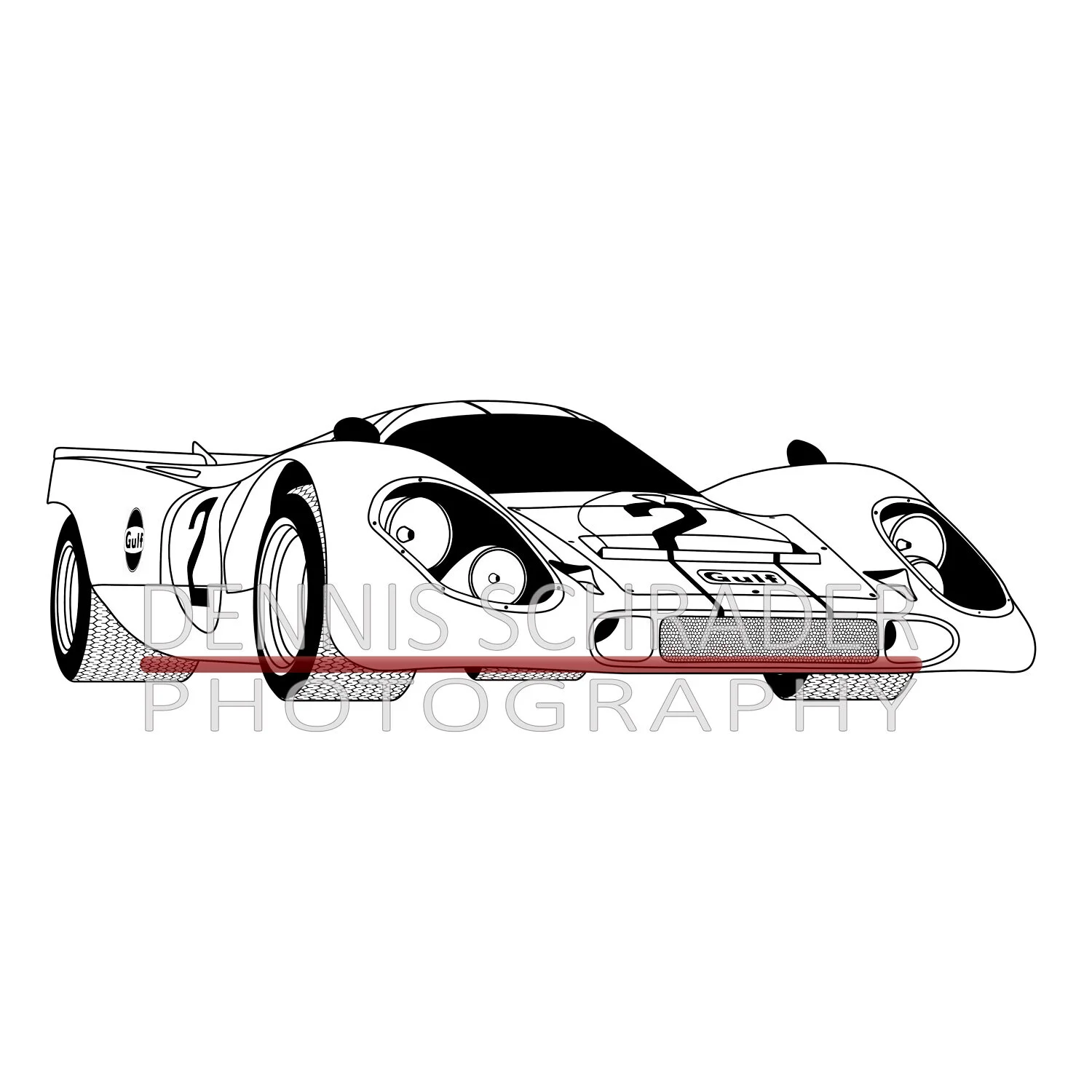 Porsche 917 Race Car Graphic Art Stencil Digital Download