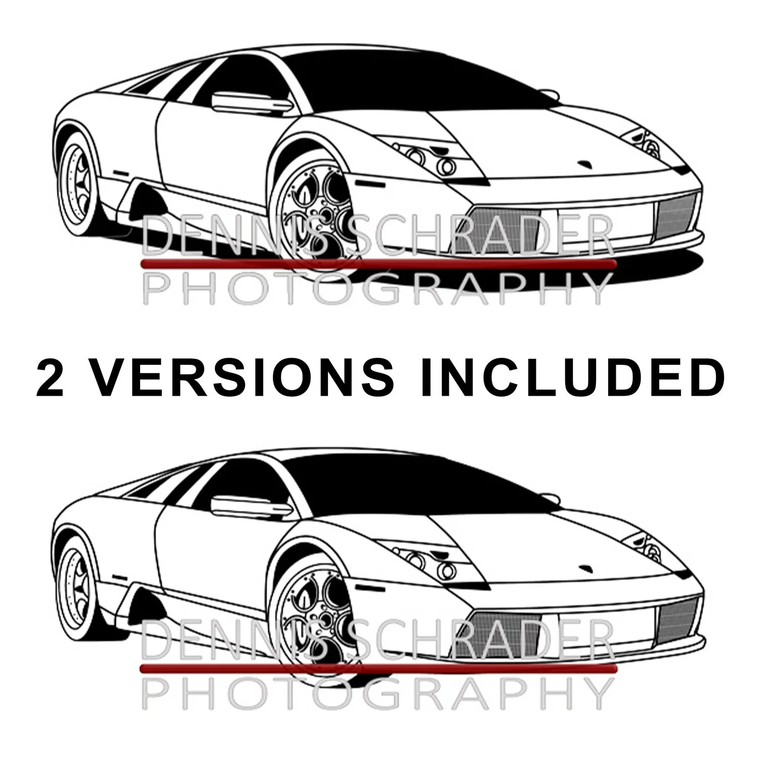 Lamborghini Graphic Art Stencil Digital Download