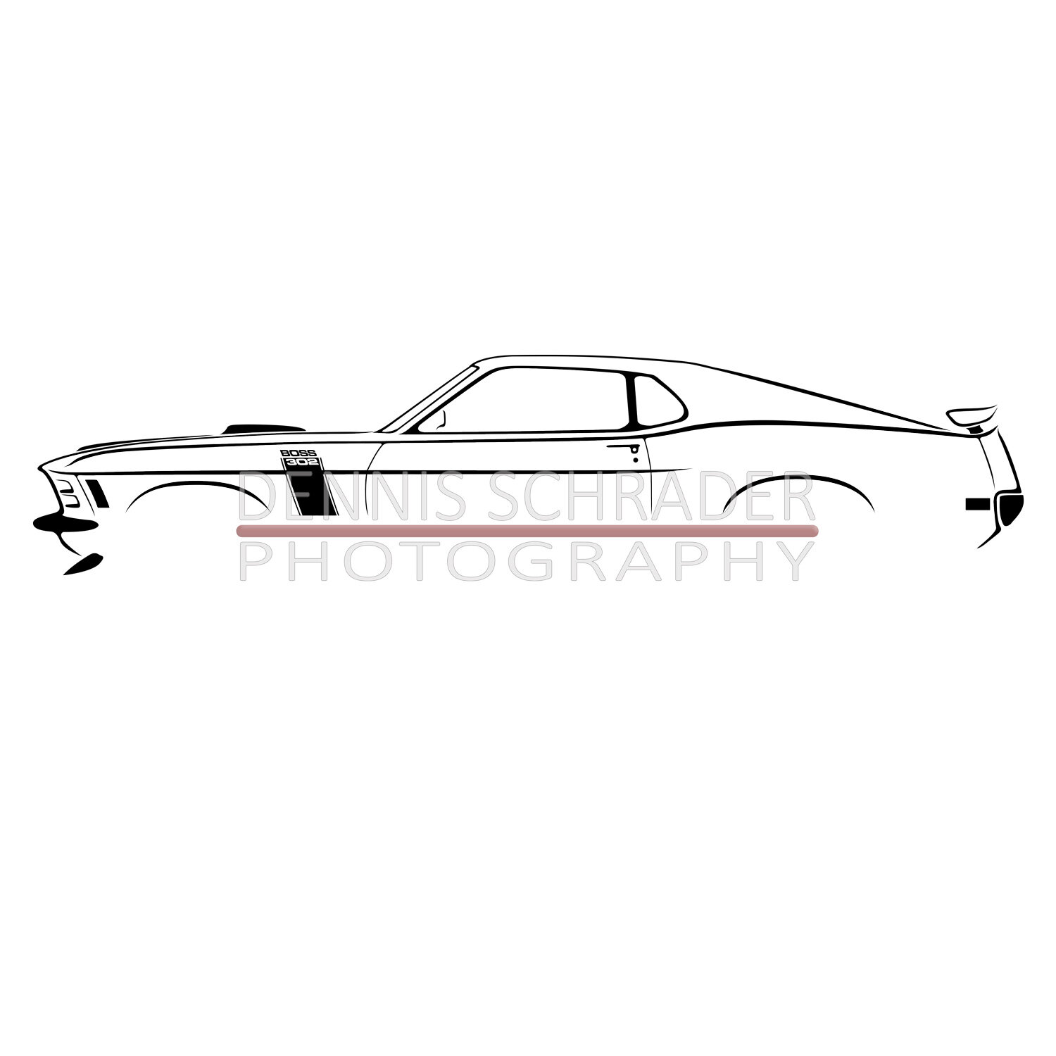 Ford Mustang Boss 302 Graphic Art Stencil Digital Download — Dennis ...