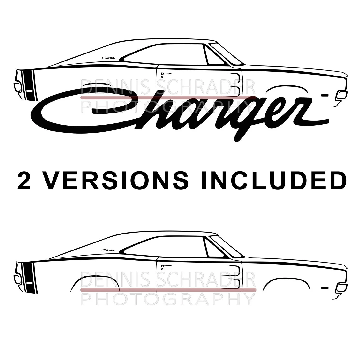 Dodge Charger Graphic Art Stencil Digital Download