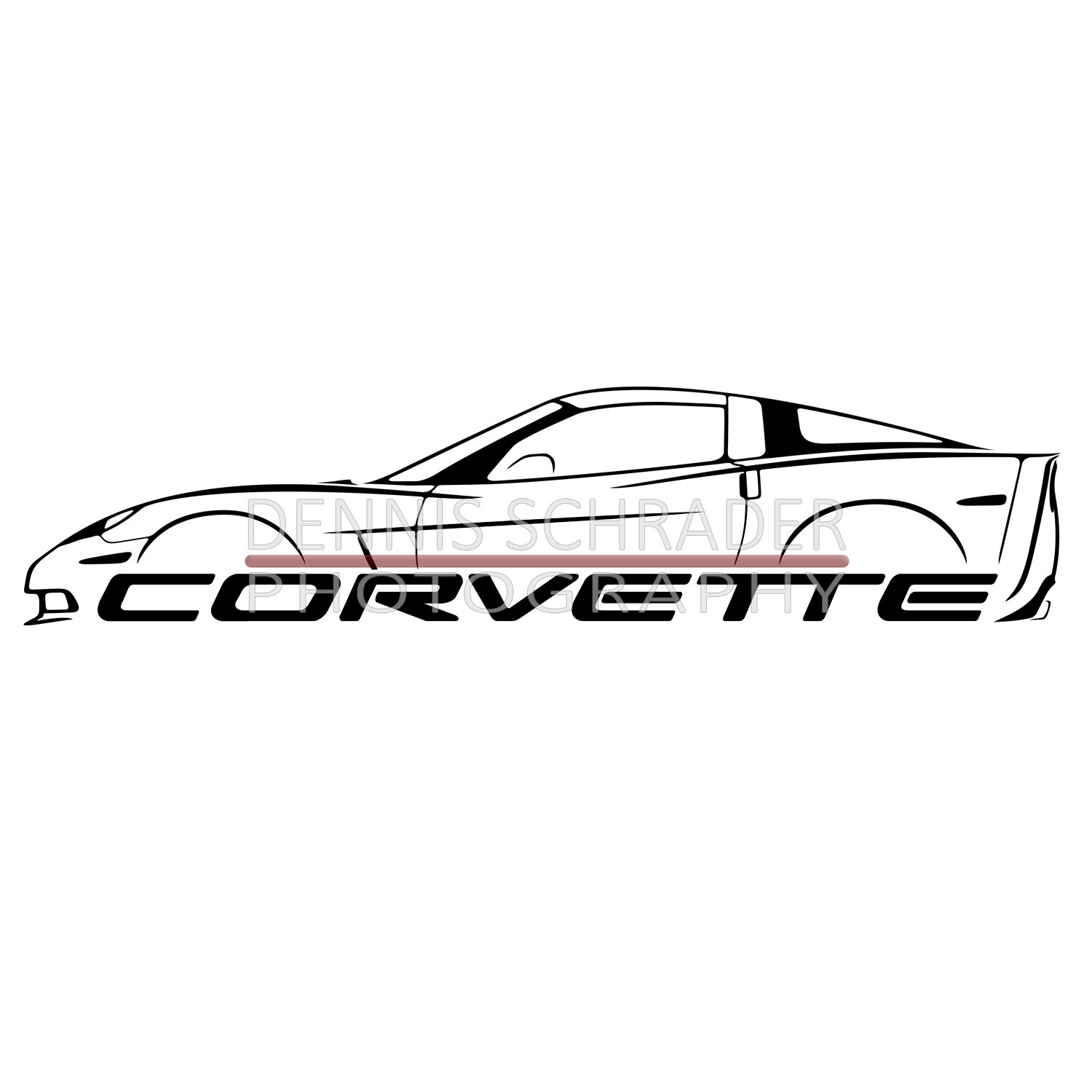 #2 Black Car Graphic Art White T Shirt M-3X Chevrolet Chevy Corvette C6 