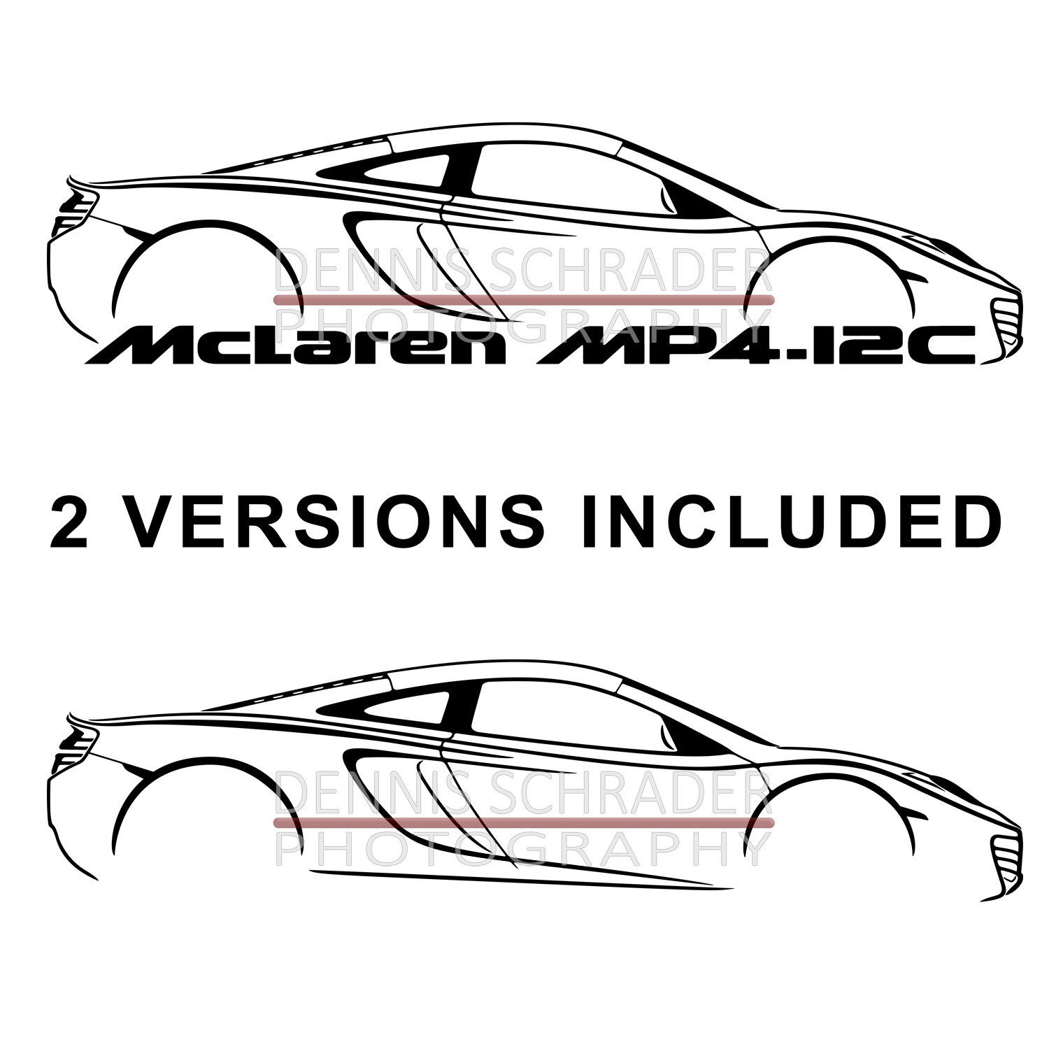 Mclaren MP4-12C Graphic Art Stencil Digital Download