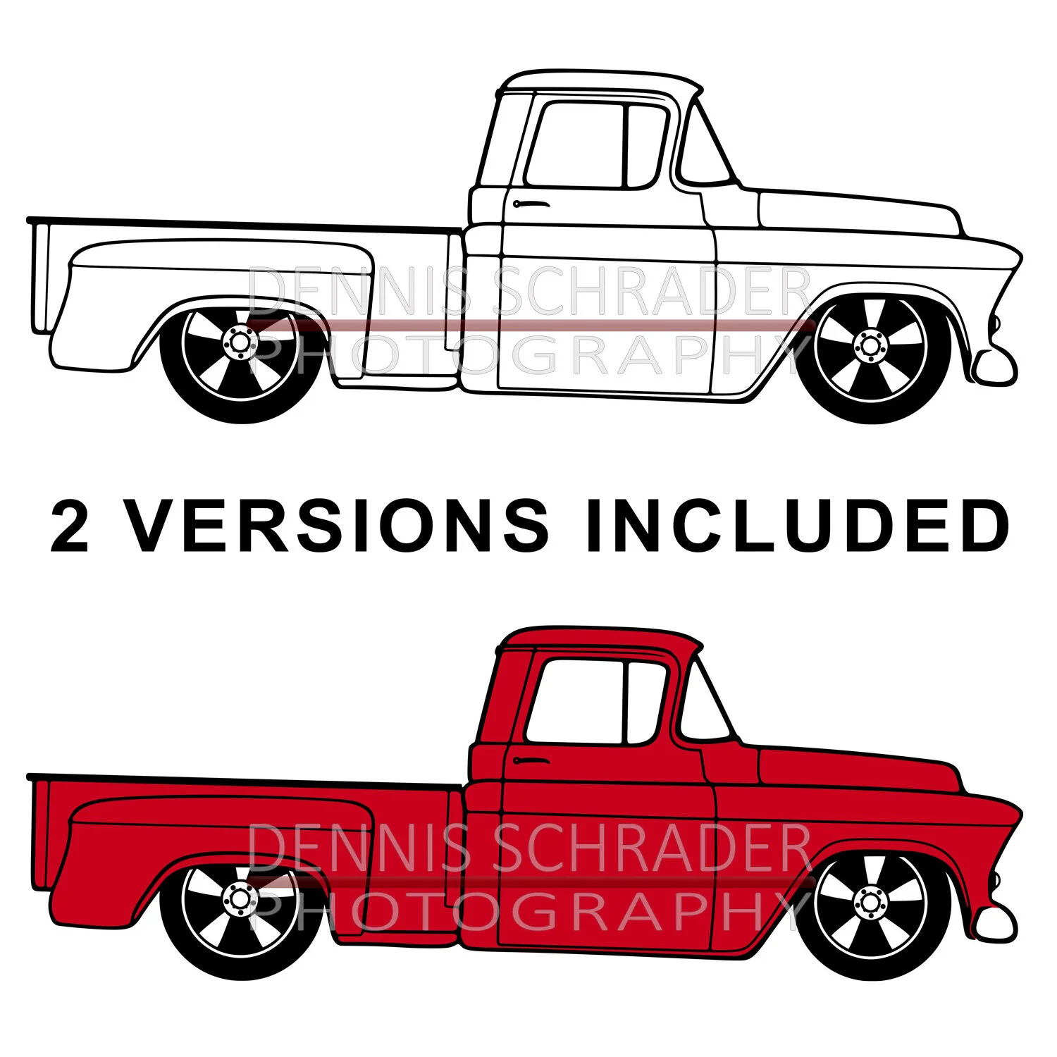 1956 Chevrolet Truck Graphic Art Stencil Digital Download