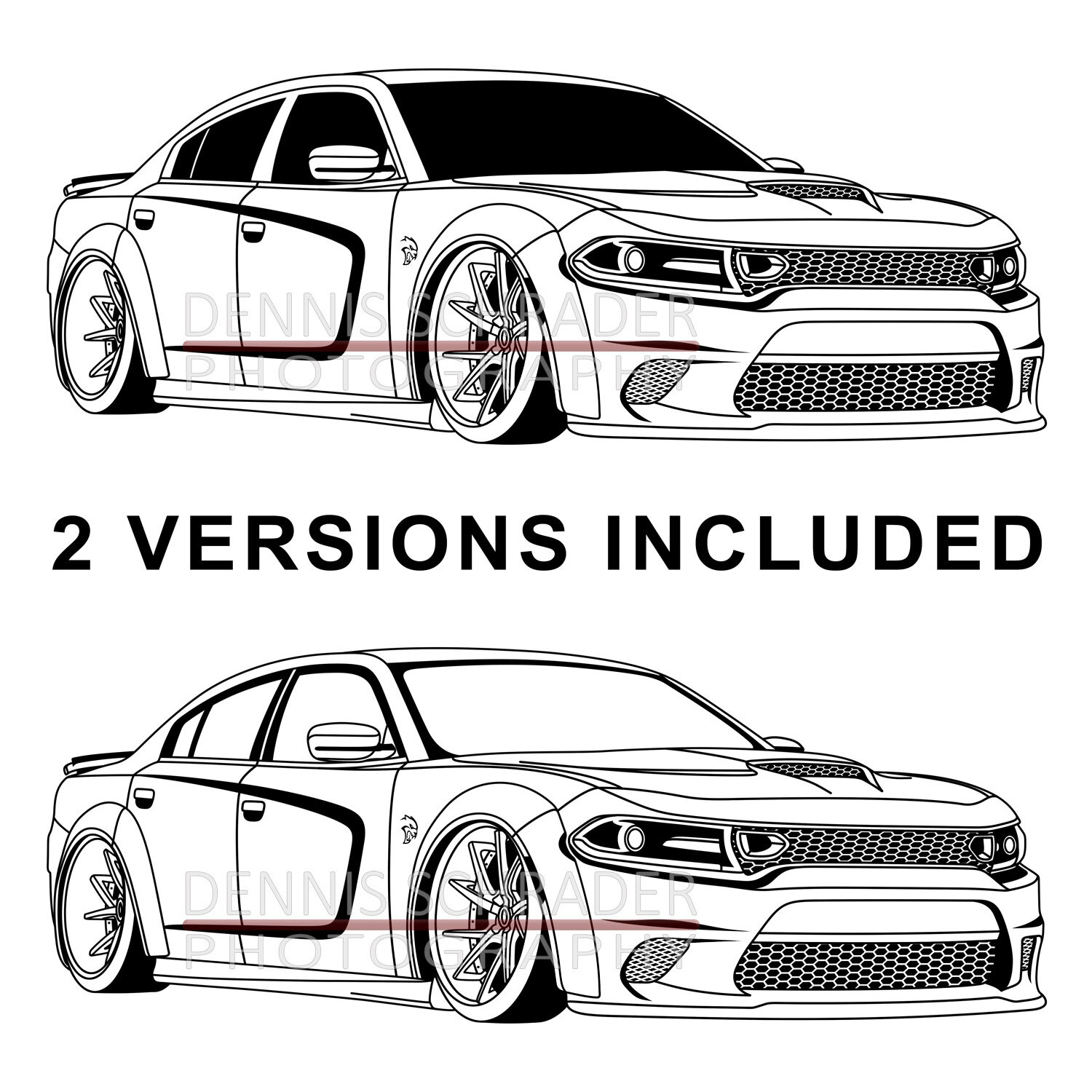 Buy Dodge Charger Sketch Online In India  Etsy India