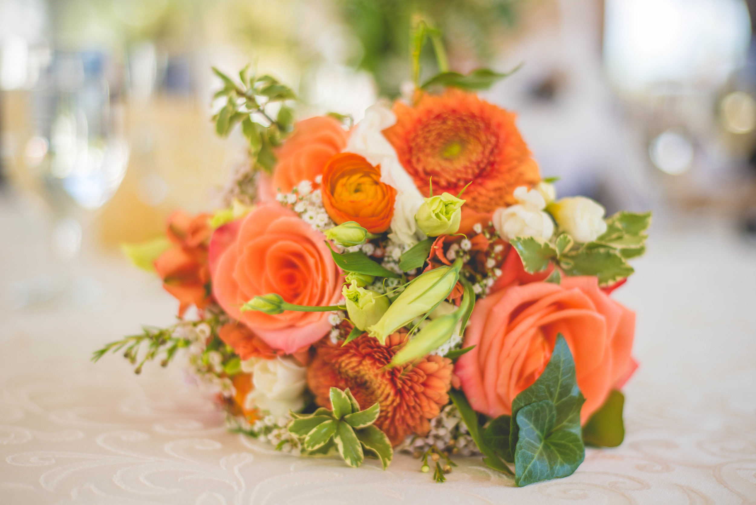 The flowers were so pretty! I loved the colors she chose.