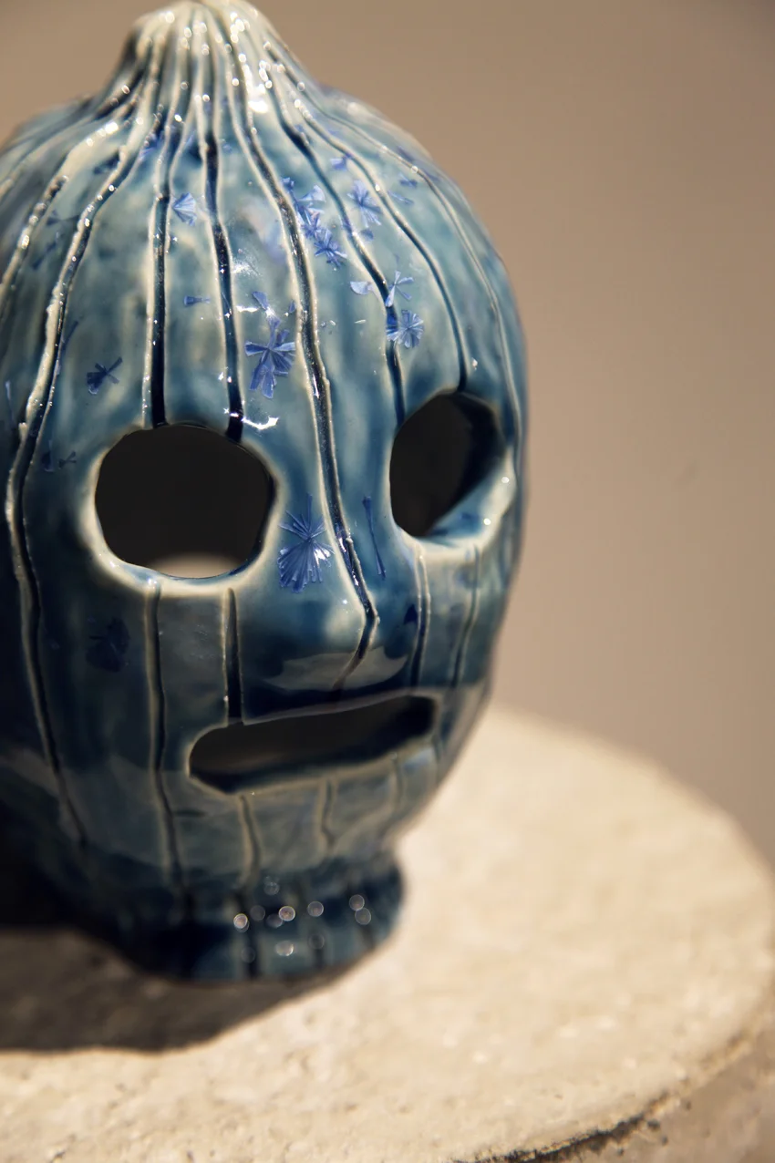 Crystal, Krystal, Cristal, Kristal, Kristol, Krystle, Kristle (7 of 7) (2015) Crystalline glaze on porcelain, cement, 4 x 5 x 6.5 inches