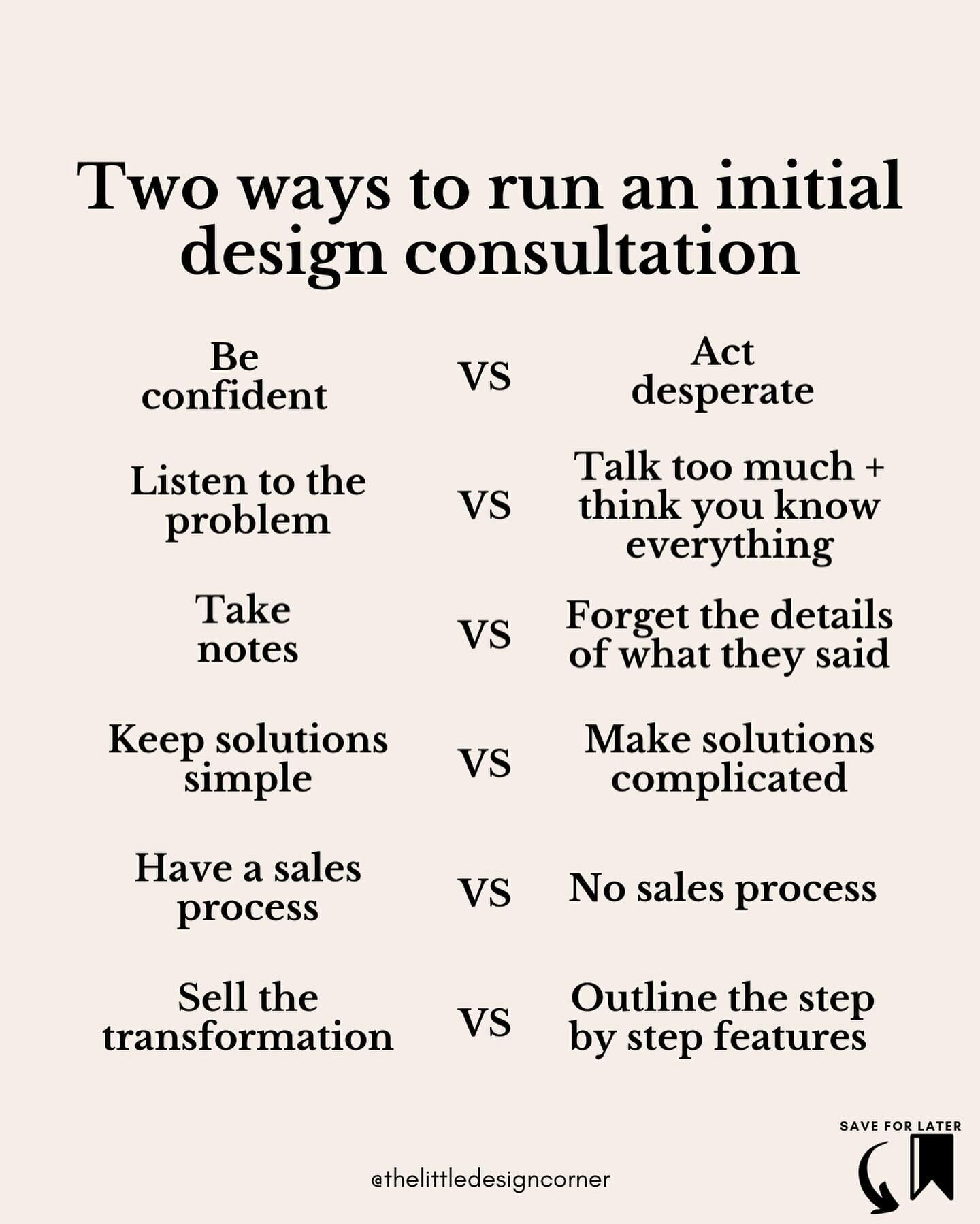 If you&rsquo;re not converting clients it could be how you&rsquo;re running your initial consultation ⬇️

Whether you like it or not, you HAVE to get better at sales to build a successful creative business.

If you find it hard to sell to people you&