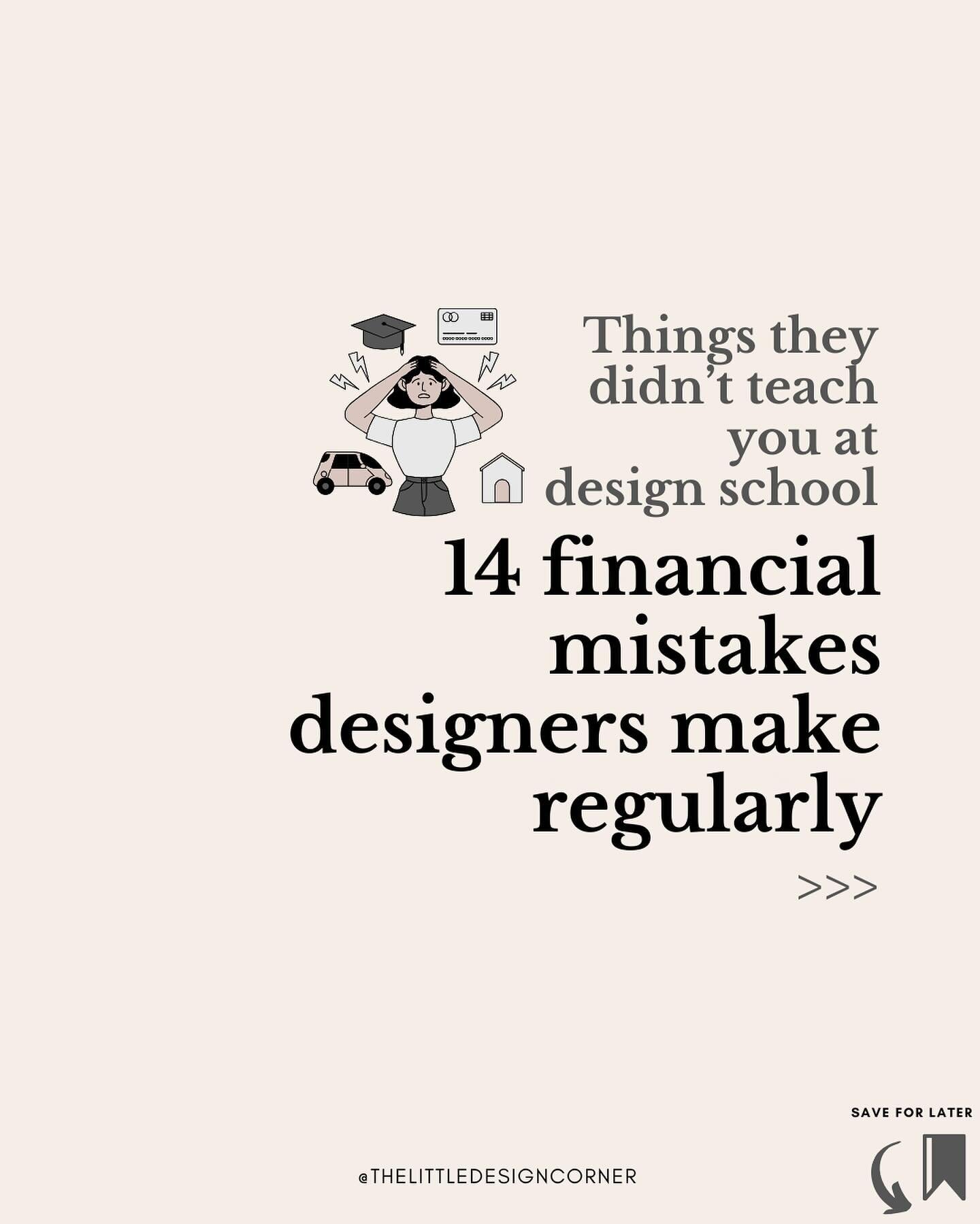 How many of these financial mistakes are you making in your design business? 🤔⬇️

Financial management is a critical skill set for business owners but isn&rsquo;t something we are taught at design school. 

It&rsquo;s up to us to seek out the educat