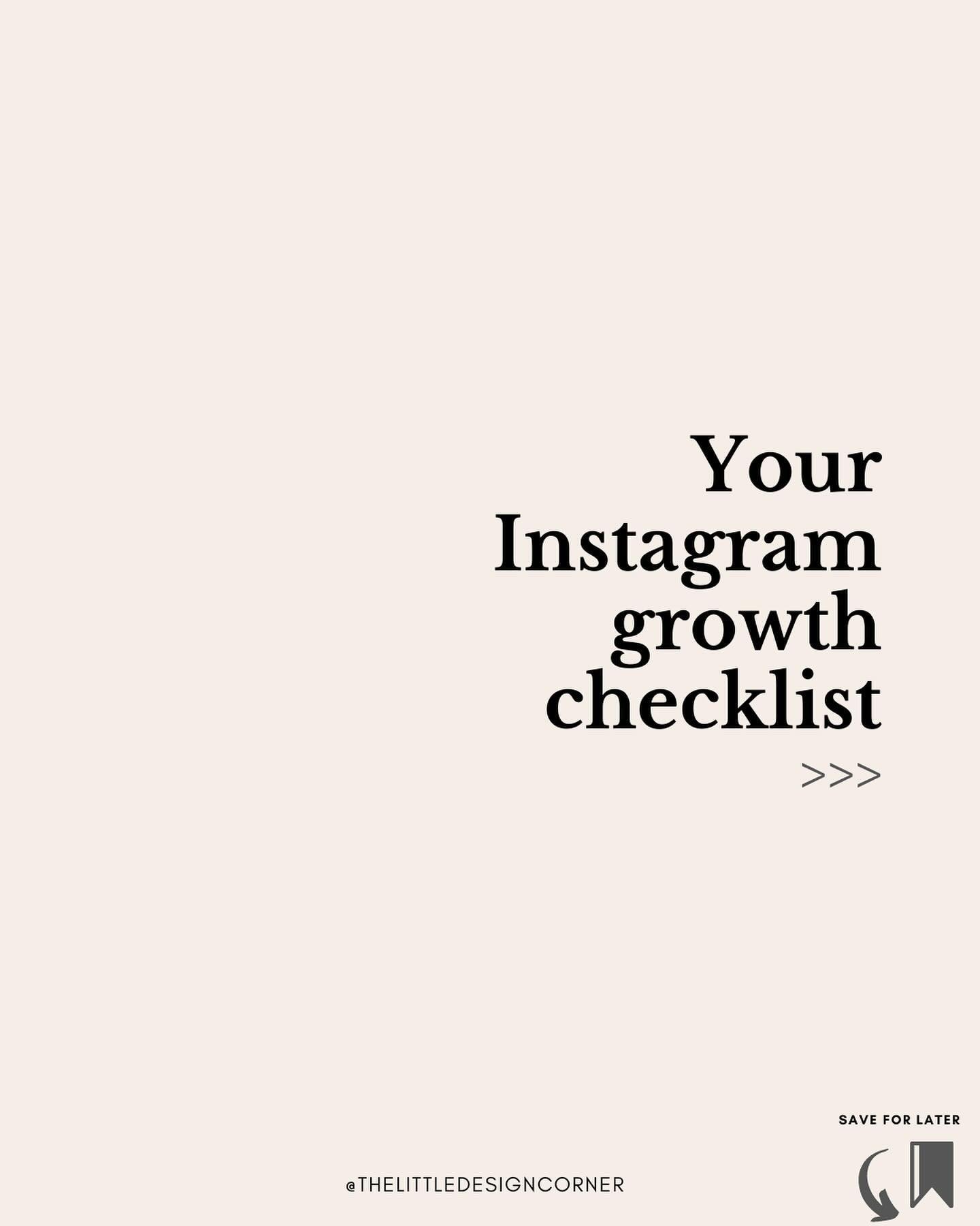 Here&rsquo;s your daily checklist for Instagram growth. 📈

Time required: 45 minutes per day

Daily tasks list:

✅ 15 MINS: Post to your feed (choose the content you enjoy creating and until you see good growth vary what you create - e.g. image, car