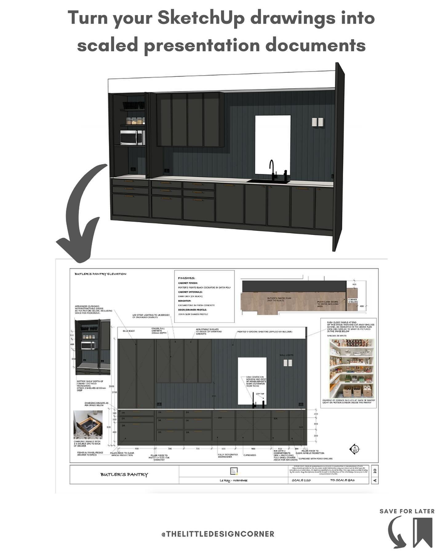 Using SketchUp + Layout together will give you the full interior design workflow you need to create both 3D models as well as scaled 2D drawing sets (professional documentation).

If you&rsquo;re interested in learning how to do this I have a complet