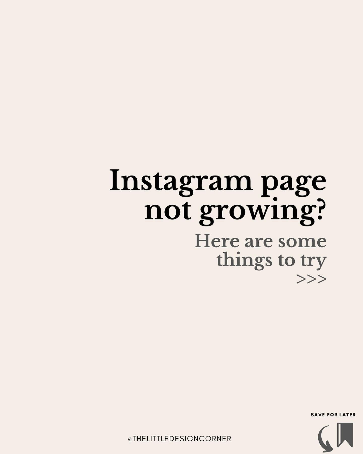 If you&rsquo;re one of the many designers struggling with Instagram growth at the moment then here are some things to try&hellip;. (SAVE for later)

The main thing to remember is that no matter how many followers you have every one of those followers