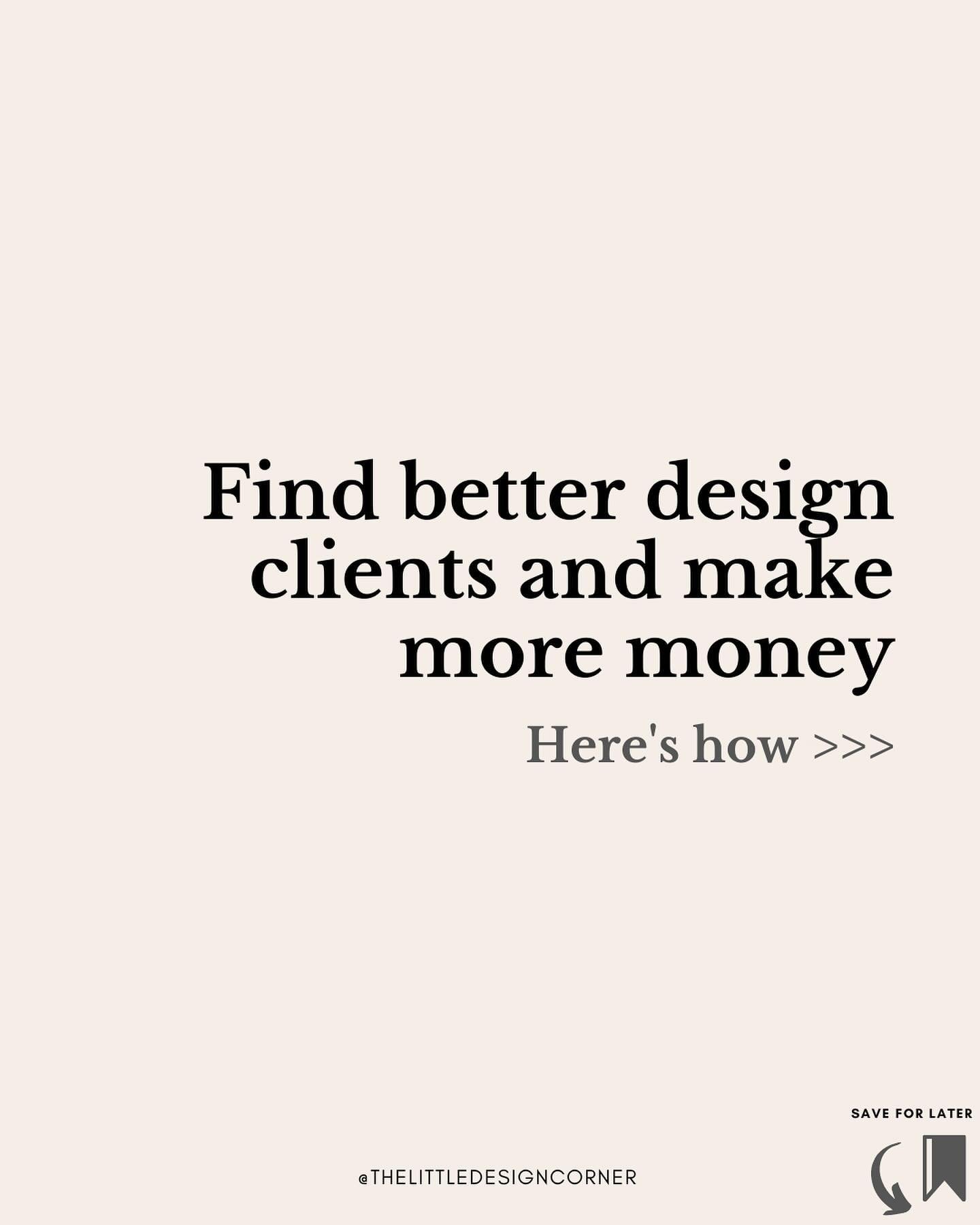 It IS possible to make a good living running a design business but you have to get your business model right. 👇🏻

Here&rsquo;s how to think about it&hellip;.

And if you&rsquo;re new here ⬇️

👋 Follow me&nbsp;@thelittledesigncorner&nbsp;and binge 