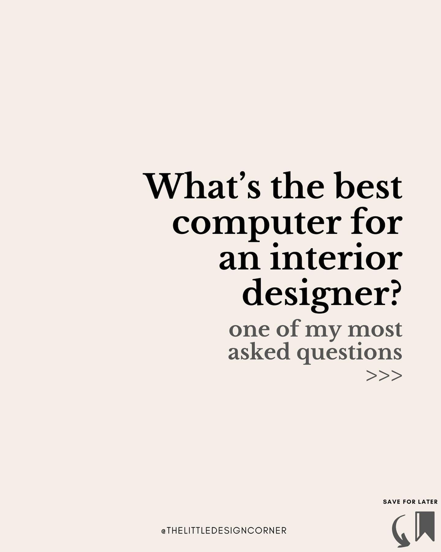 What is the best computer for interior designers?? [SWIPE + 💾 SAVE &gt;&gt;&gt;]

Also - if you&rsquo;re new here&hellip;

👋 Follow me&nbsp;@thelittledesigncorner&nbsp;and binge all the other content I have to help you start, grow and scale a profi