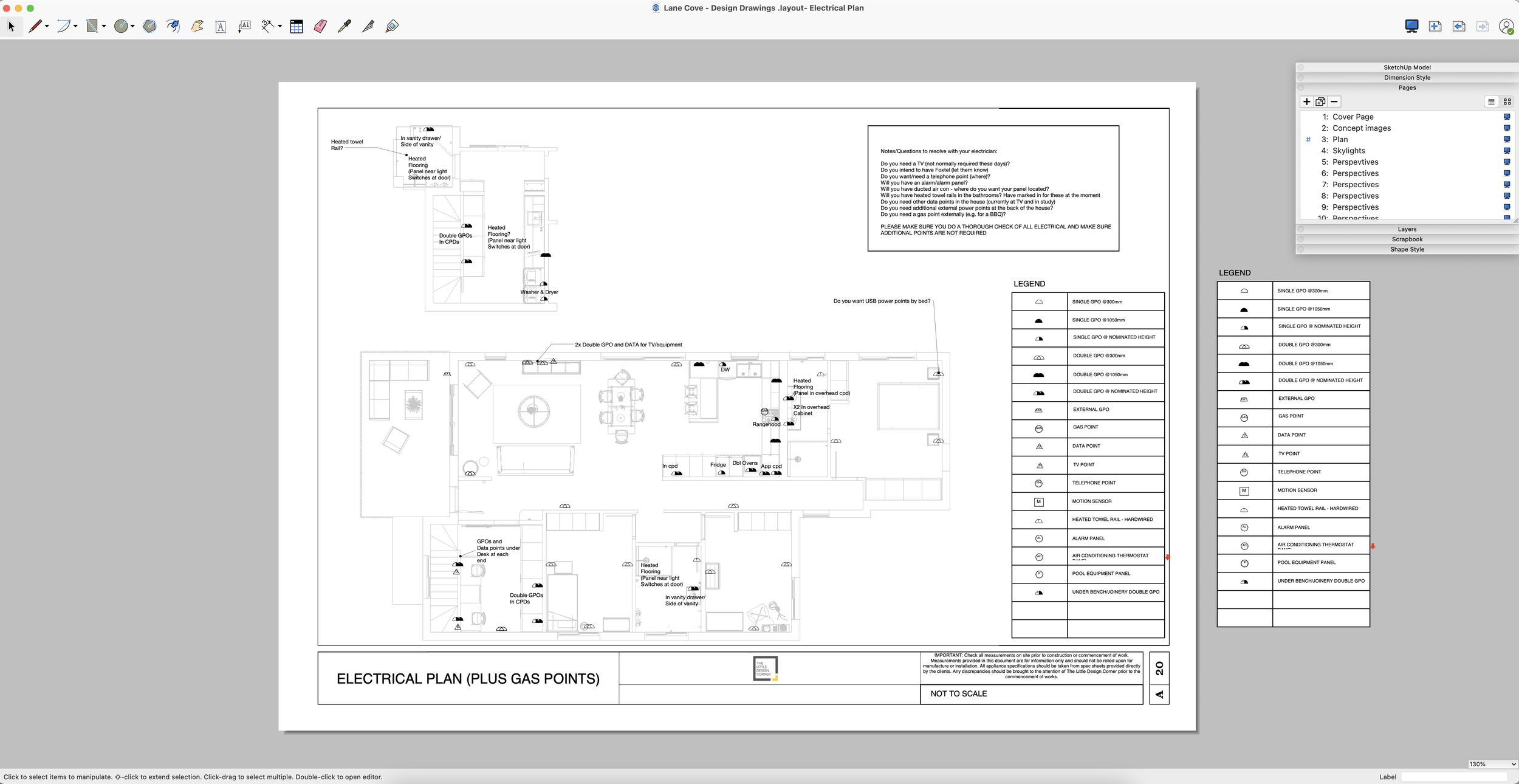 How to create lighting and electrical plans in SketchUp and Layout