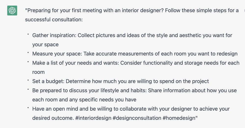 How to use ChatGPT in your interior design business – The Little Design ...