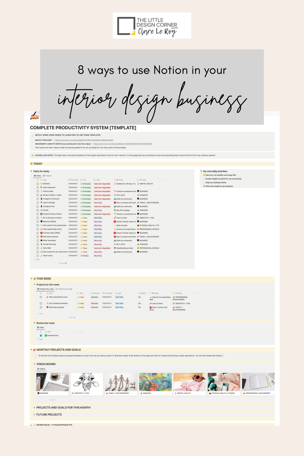 8 ways to use Notion in your interior design business – The Little ...