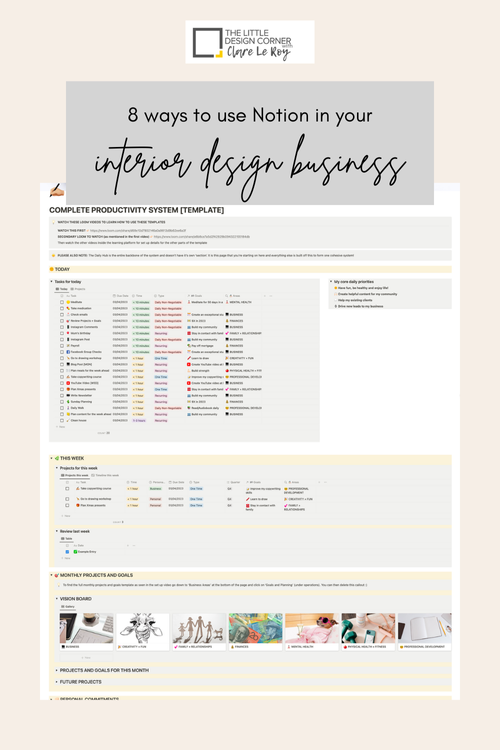 8 ways to use Notion in your interior design business – The Little ...