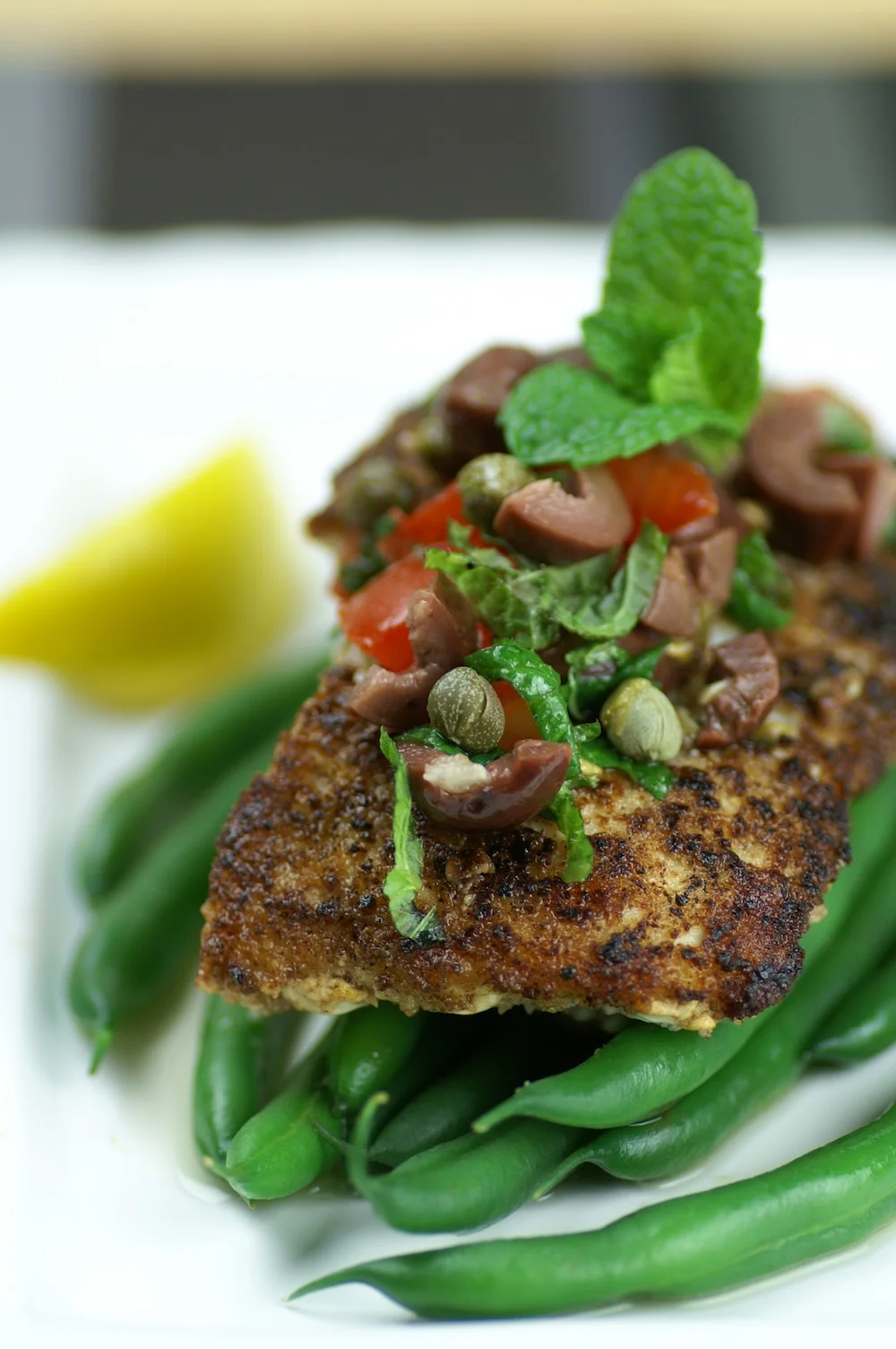 Hazelnut crumbed fish