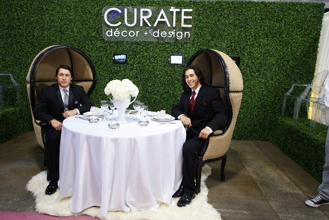 Even the fellas were getting in on the action. Looking dapper, boys--those dome chairs look good on you