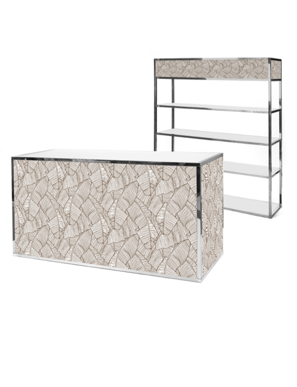 Shown with Palm graphic wrap and optional Linear Shelf