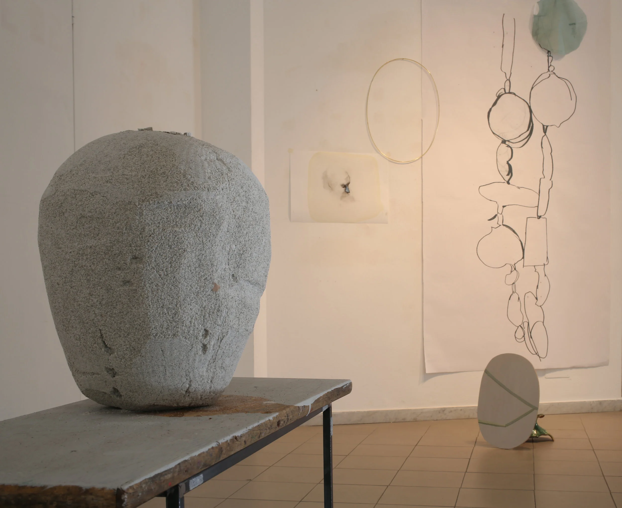 Tra lo studio 2015 - LAS, La Spezia - Veduta parziale del primo esperimento comune - Interventi di Vendramel, Meoni e Phillippa Peckham Foto Nicola Belluzzi e Benvenuto Saba