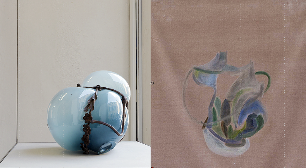 Silvia Vendramel - Soffio#20 2014 - Vetro soffiato, metallo, mdf Beatrice Meoni - Rose velvet 2016 - Olio su velluto - cm 60x45 cm 180x45x45