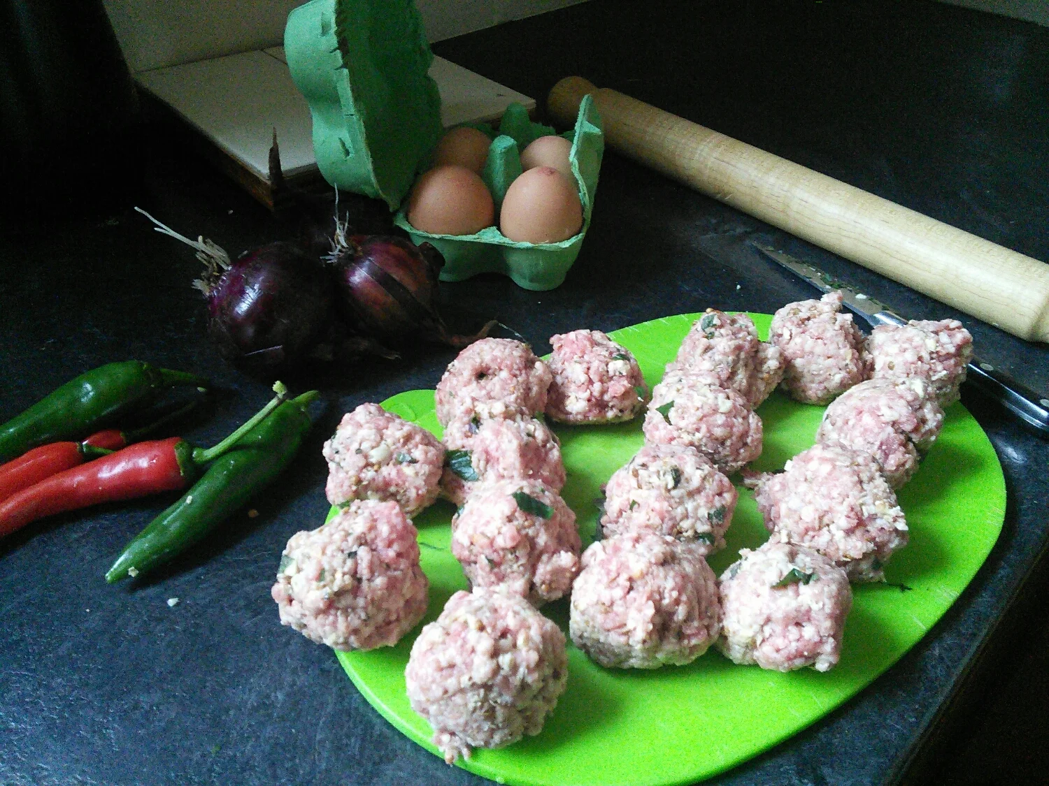 Shape the meatballs