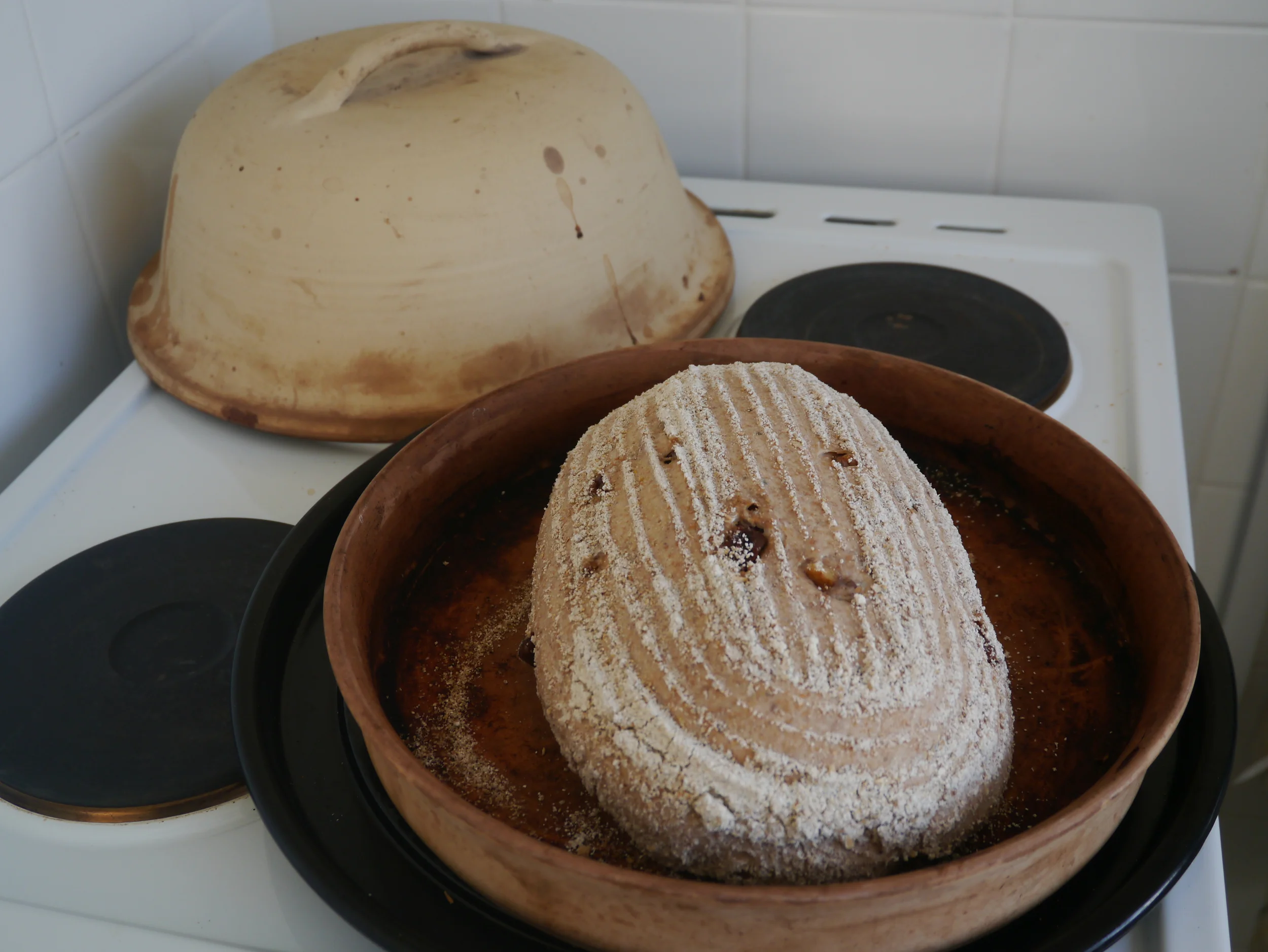 Bread in the 'Cloche' ready to bake