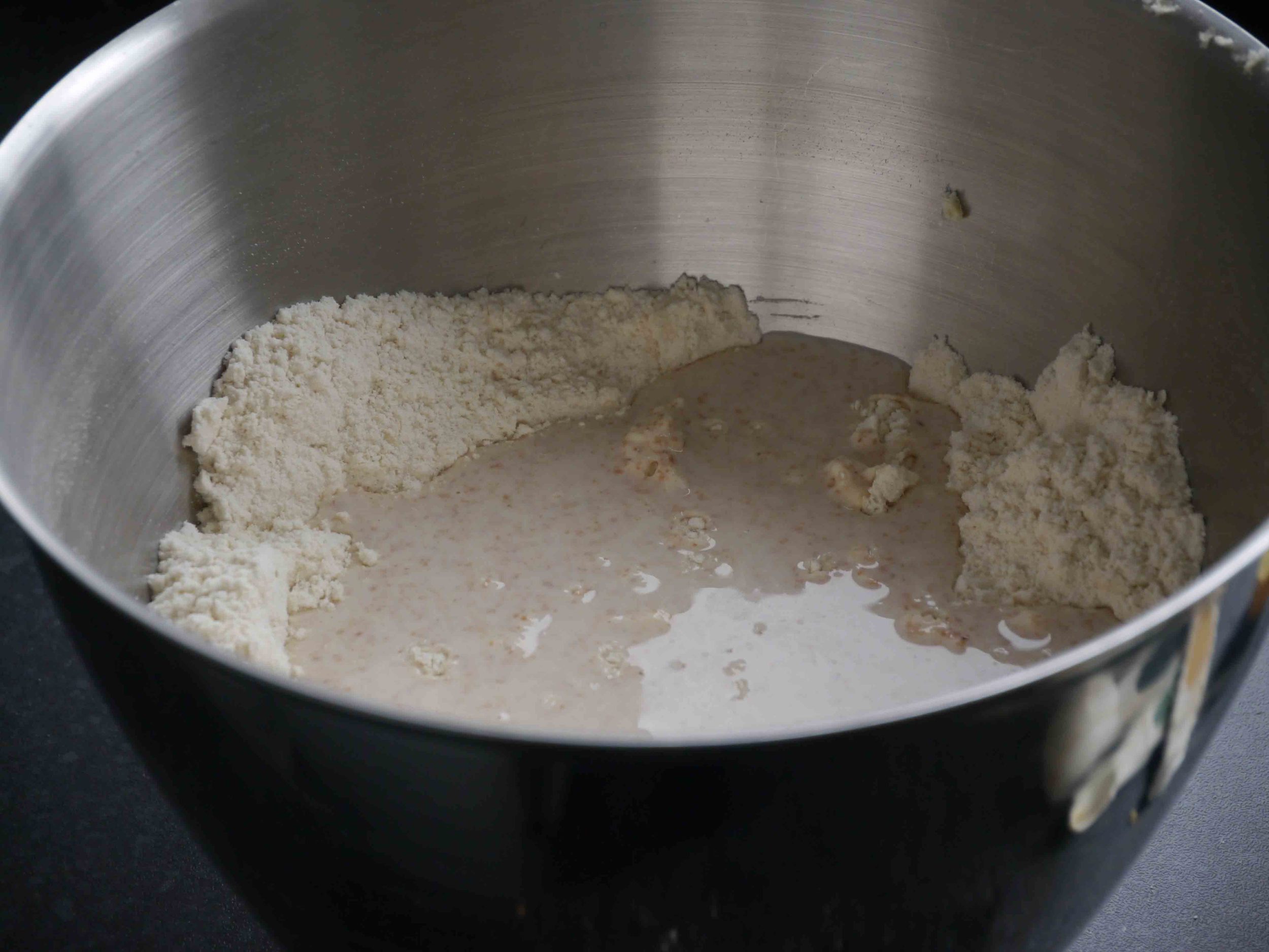 sourdough cheese scones ready to mix