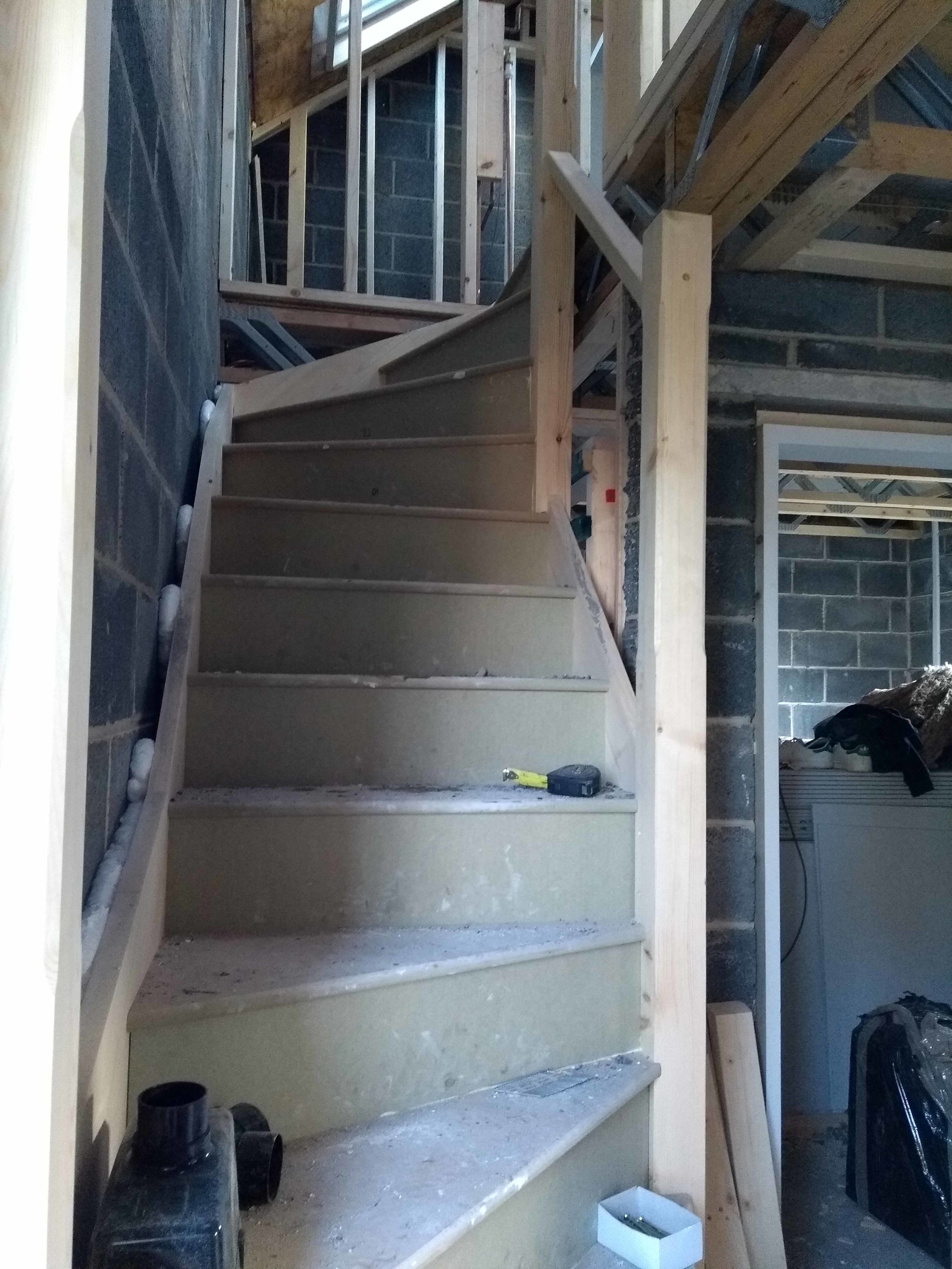 Stairs before plaster board