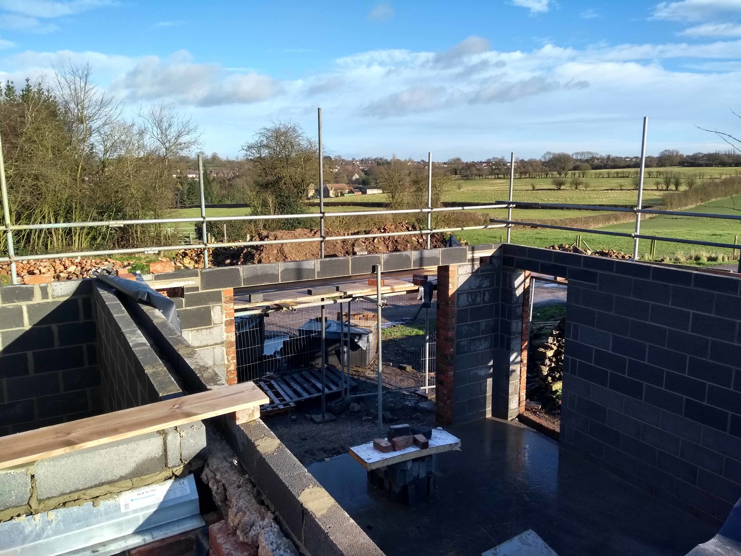 View over the garage