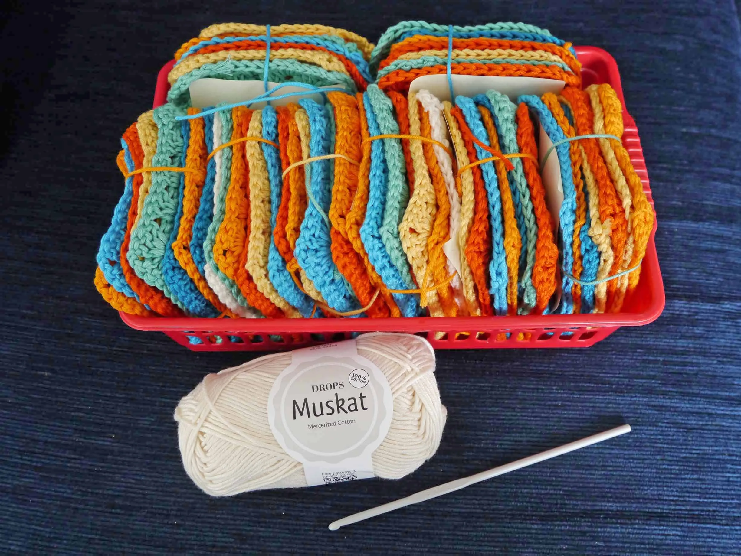 Granny squares sorted and ready to join